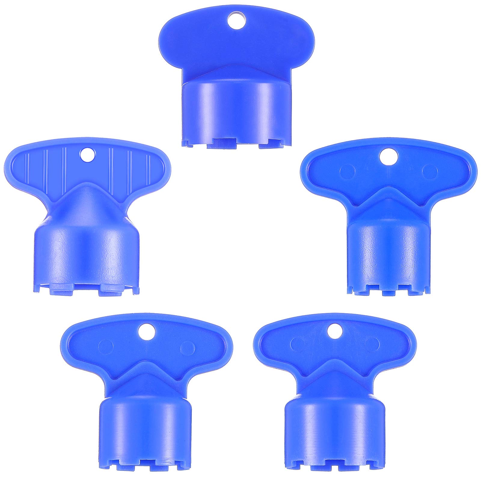 Mudder 5 Pieces Faucet Aerator Key Removal Wrench Tool with 5 Sizes M16.5, 18.5, 21.5, 22.5, 24 Recessed Aerator Key Sink Aerator Wrenches for Cache Aerators Blue