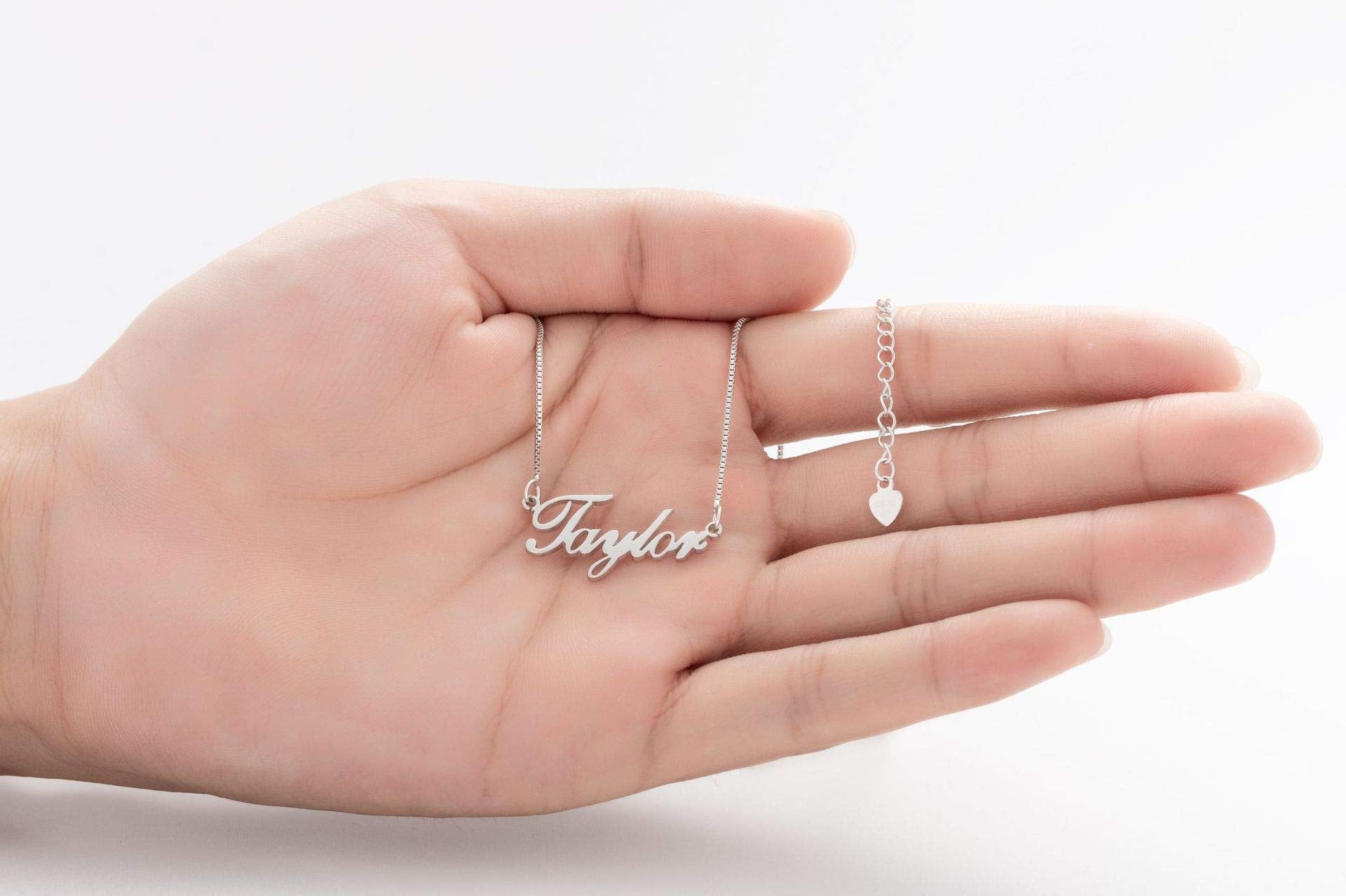 Lutilo 925 Sterling Sliver Custom Name Necklace Personalized Initial Necklaces Pendant Jewelry Gift for Her (Nicole)