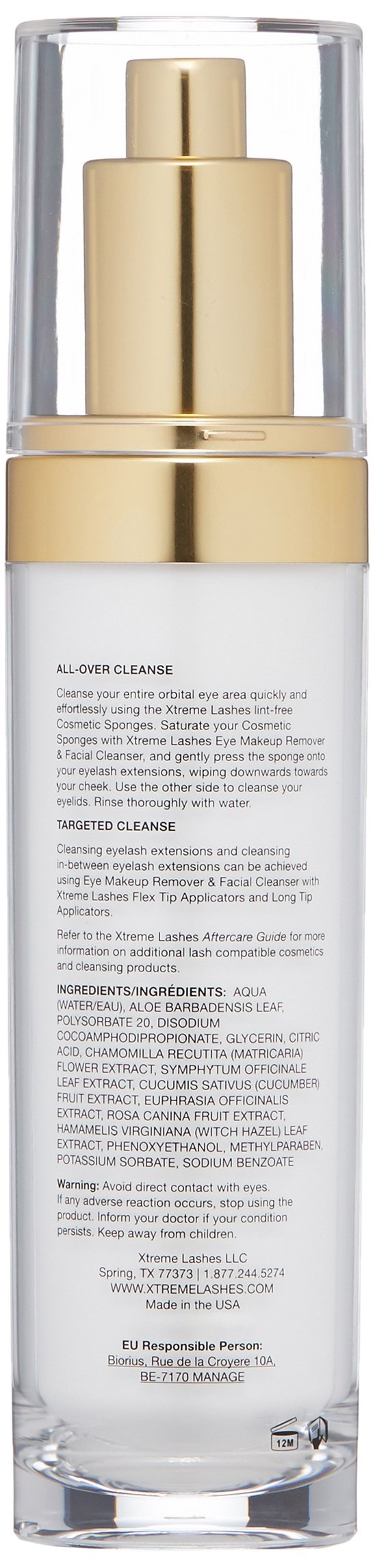 Xtreme Lashes® Eye Makeup Remover & Facial Cleanser (4 Fl Oz) | Lash Cleanser & Shampoo for Healthy Lashes