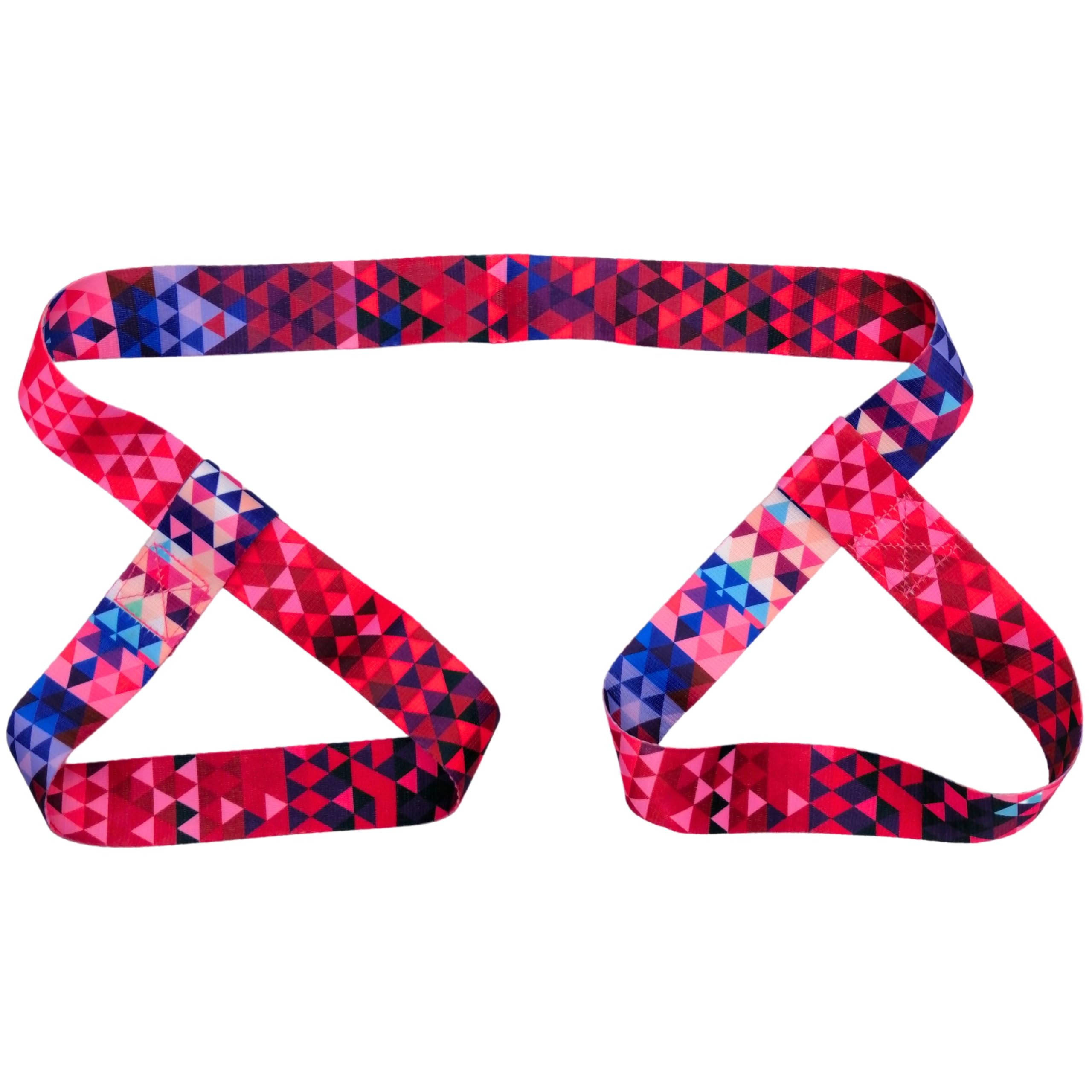 Yoga Mat Straps for Carrying, Adjustable Yoga Mat Sling Carrier, Mat Holder Colorful Band, Anti-Slip, Multiple Color Choices (Red)