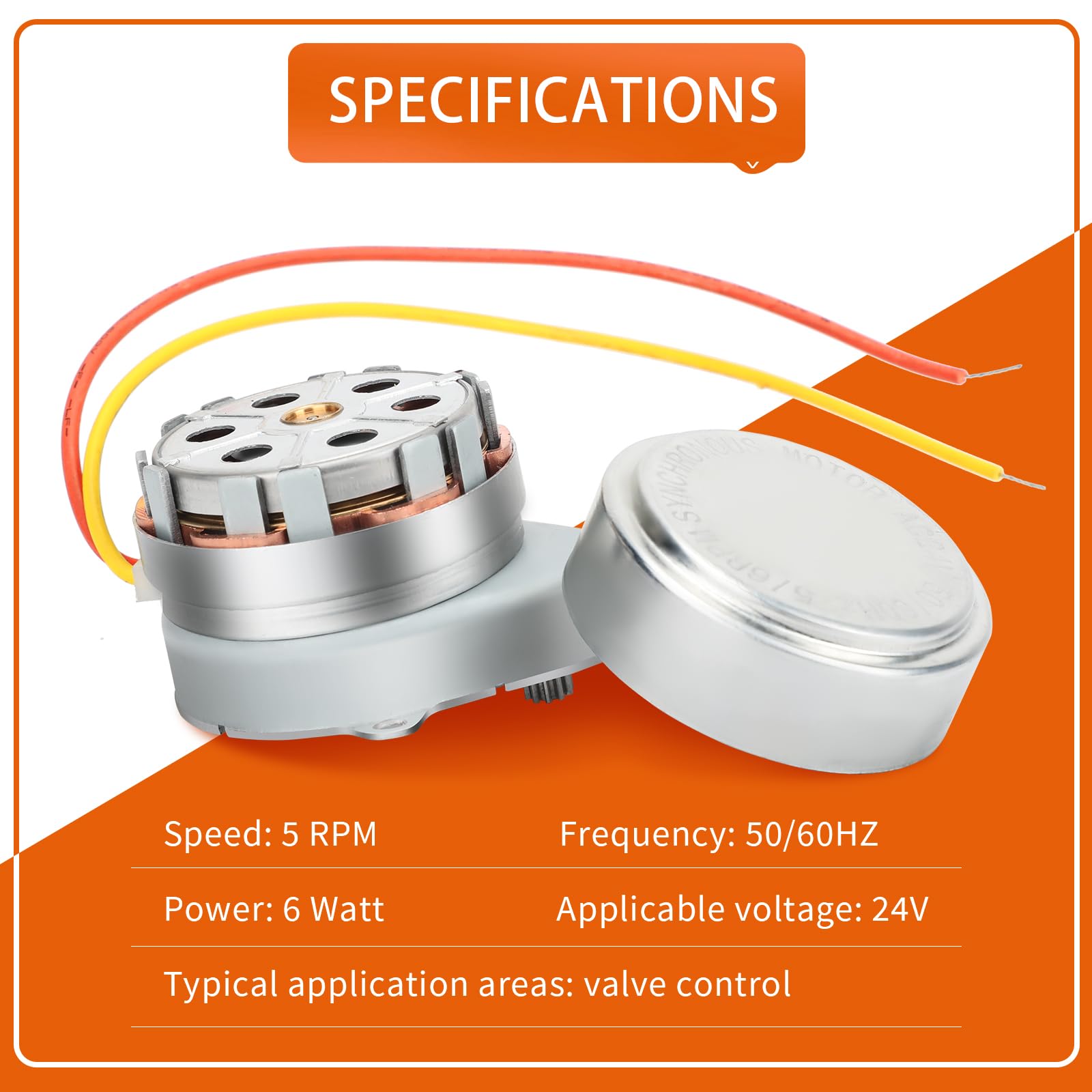 802360JA Motor 24V 5/6RPM Work Well with V8043/8044 Honey-Well Zone Valve-2Pack