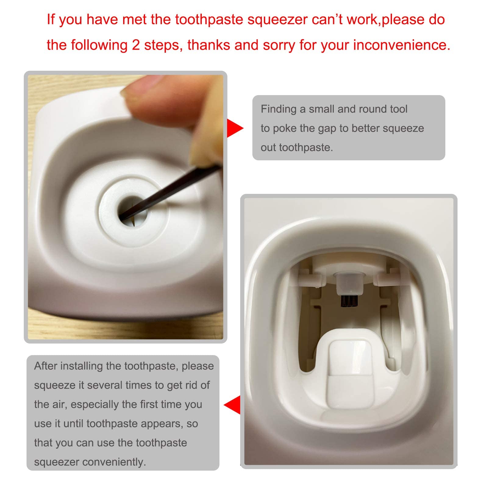 MOPMS Toothpaste Dispenser Wall Mounted for Bathroom Automatic Toothpaste Squeezer for Kids and Adult (Black-1Pcs)