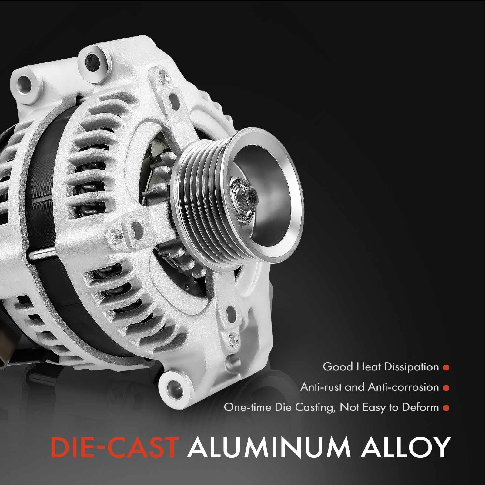 A-Premium Alternator Compatible with Honda CR-V CRV 2007-2009, Civic 2006-2010, Accord 2003-2007, Element 2003-2009 & Acura CSX 2006-2008, TSX 2004-2008, 2.0L 2.4L, 12V 105A CW, Replace# 1042104732