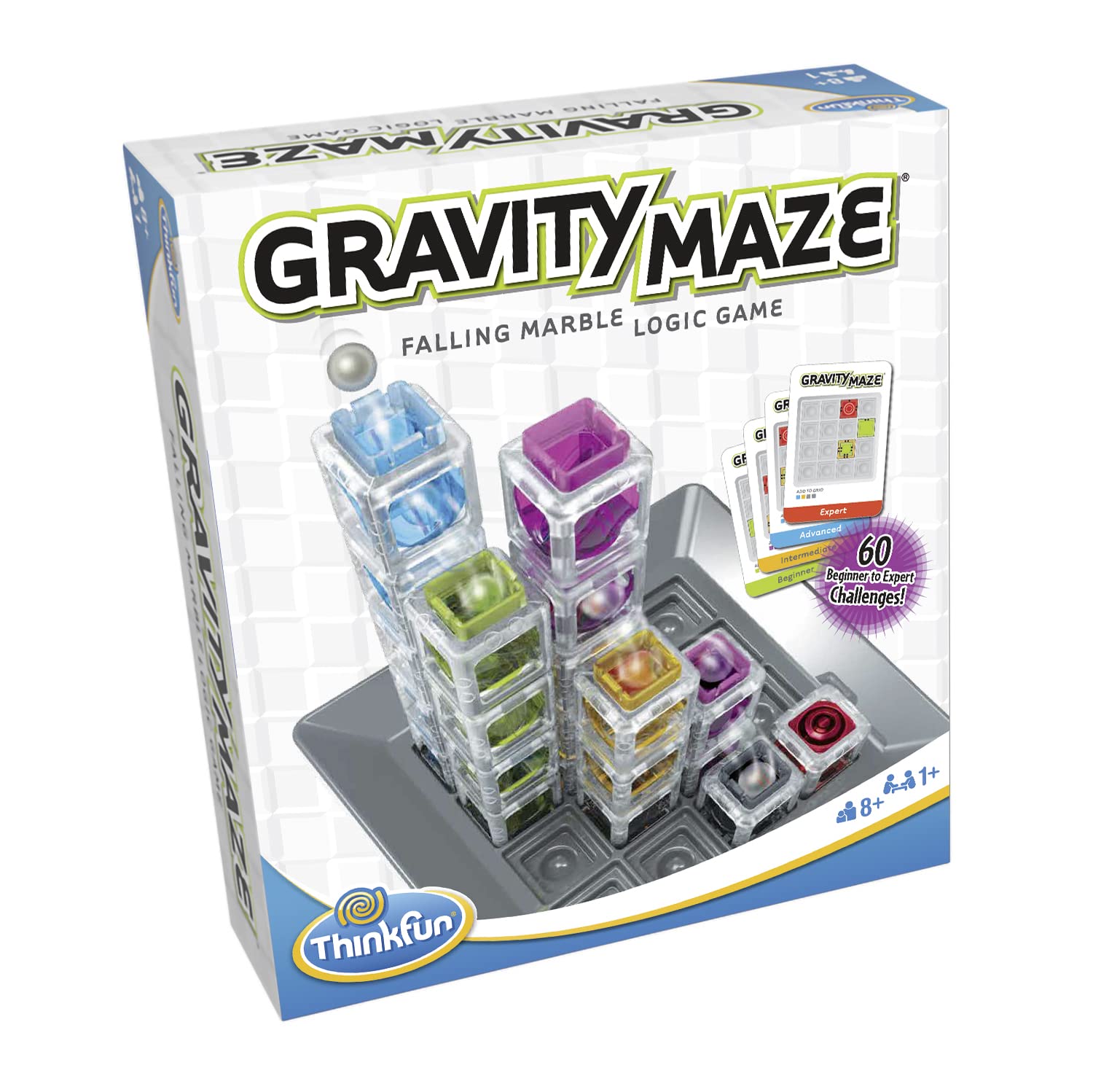 ThinkFun Gravity Maze Marble Run Brain Game and STEM Toy - Award-Winning Educational Toy for Kids 8+ | Spatial Reasoning Skill Development | Engineering and Building Game | 60 Logic Puzzles