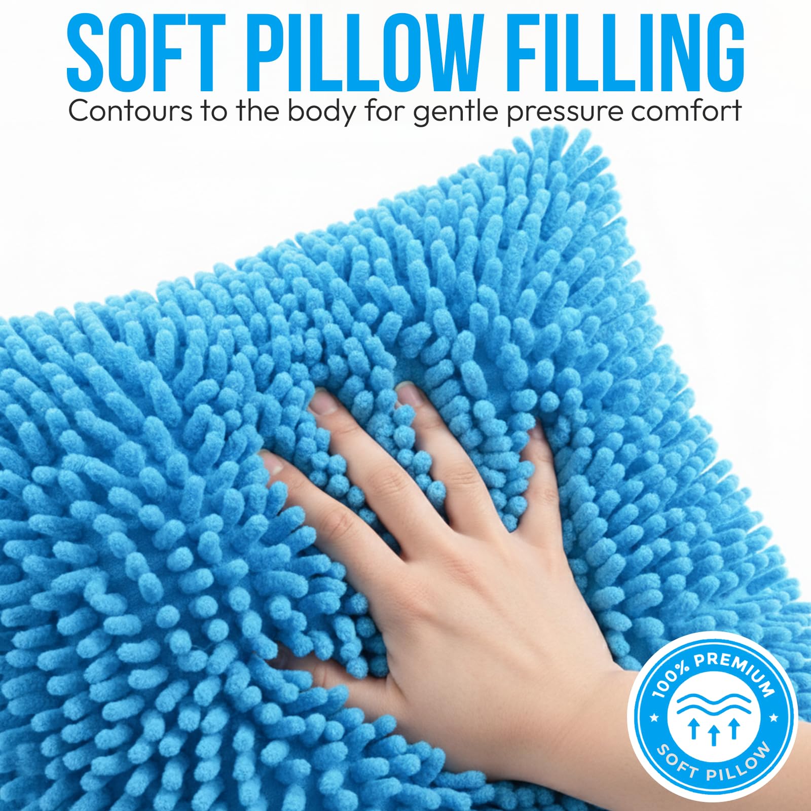 Vibrating Sensory Pillow for Kids – 12x12 Soft Calming Pillow for Sensory Rooms, Special Needs & Autism-Friendly Spaces – Textured Minky & Sequin Sensory Toy