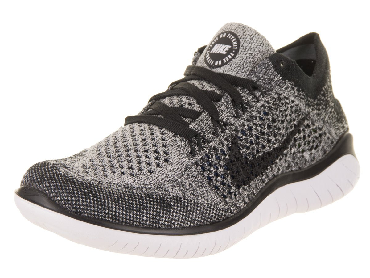 Nike Womens WMNS Free RN Flyknit 2018 942839 101 - Size 8W White/Black