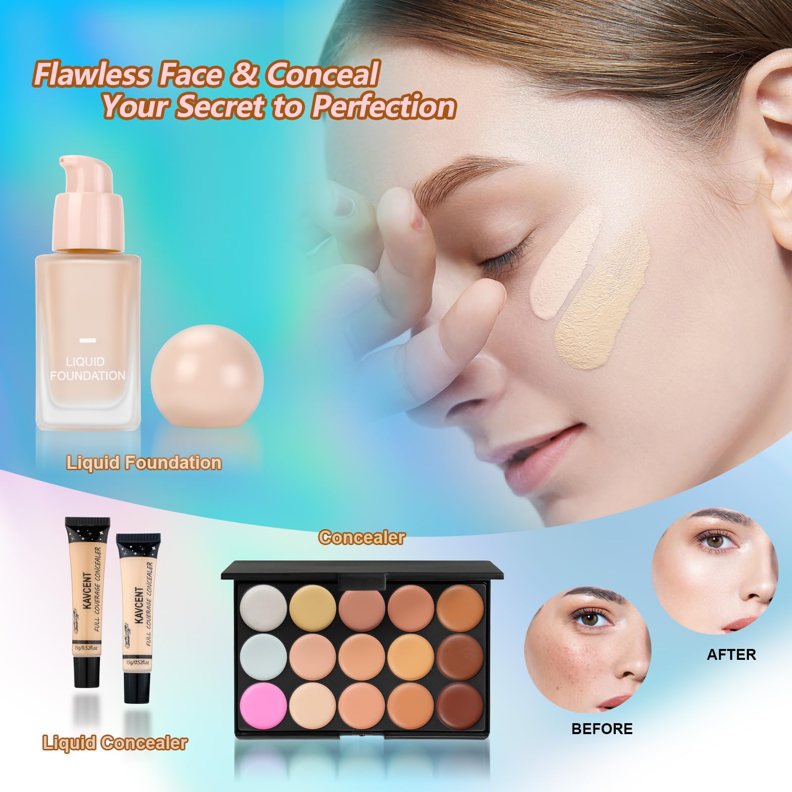 Makeup Kit for Women Full Kit Makeup Kits for Teens Teenager Makeup Gift Set for Teens Women Eyeshadow FoundationTeen Makeup Kit Makeup Sets