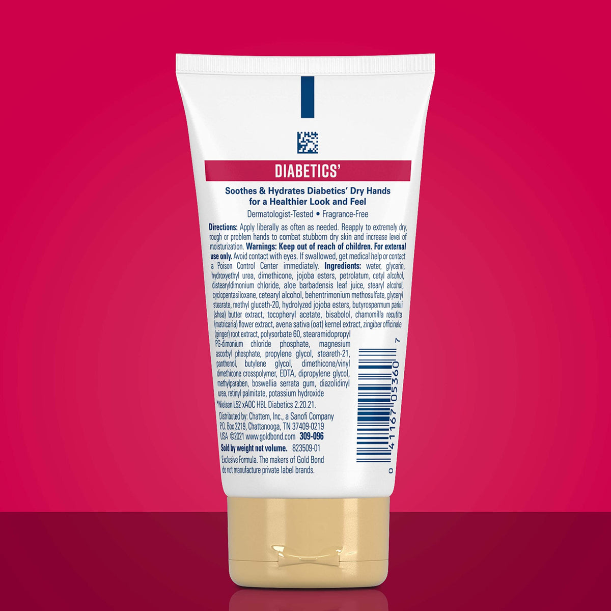 Gold Bond Diabetics' Dry Skin Relief Hand Cream, 2.4 oz., With Aloe to Moisturize & Soothe