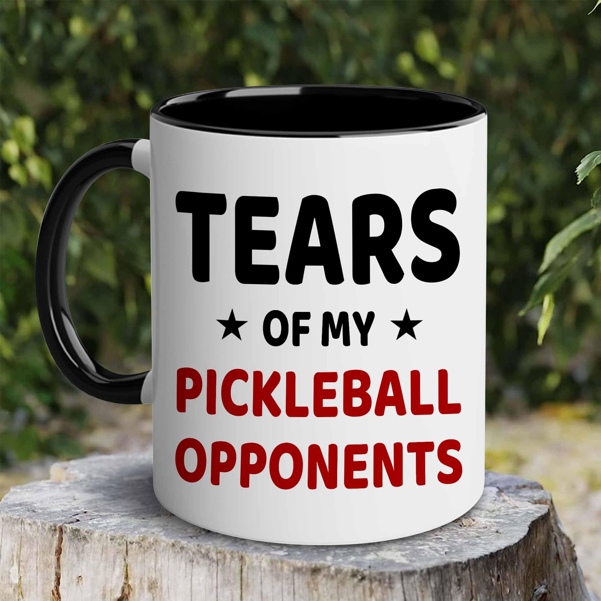 BSQUIELE Tears of My Pickleball Opponents Coffee Mug, Sports Player Gifts, Gift for Men, Boy - Funny Gift for Him, Dad, Husband, Friend on Birthday Christmas, Pickleball Player Gift, 11 oz Ceramic Cup