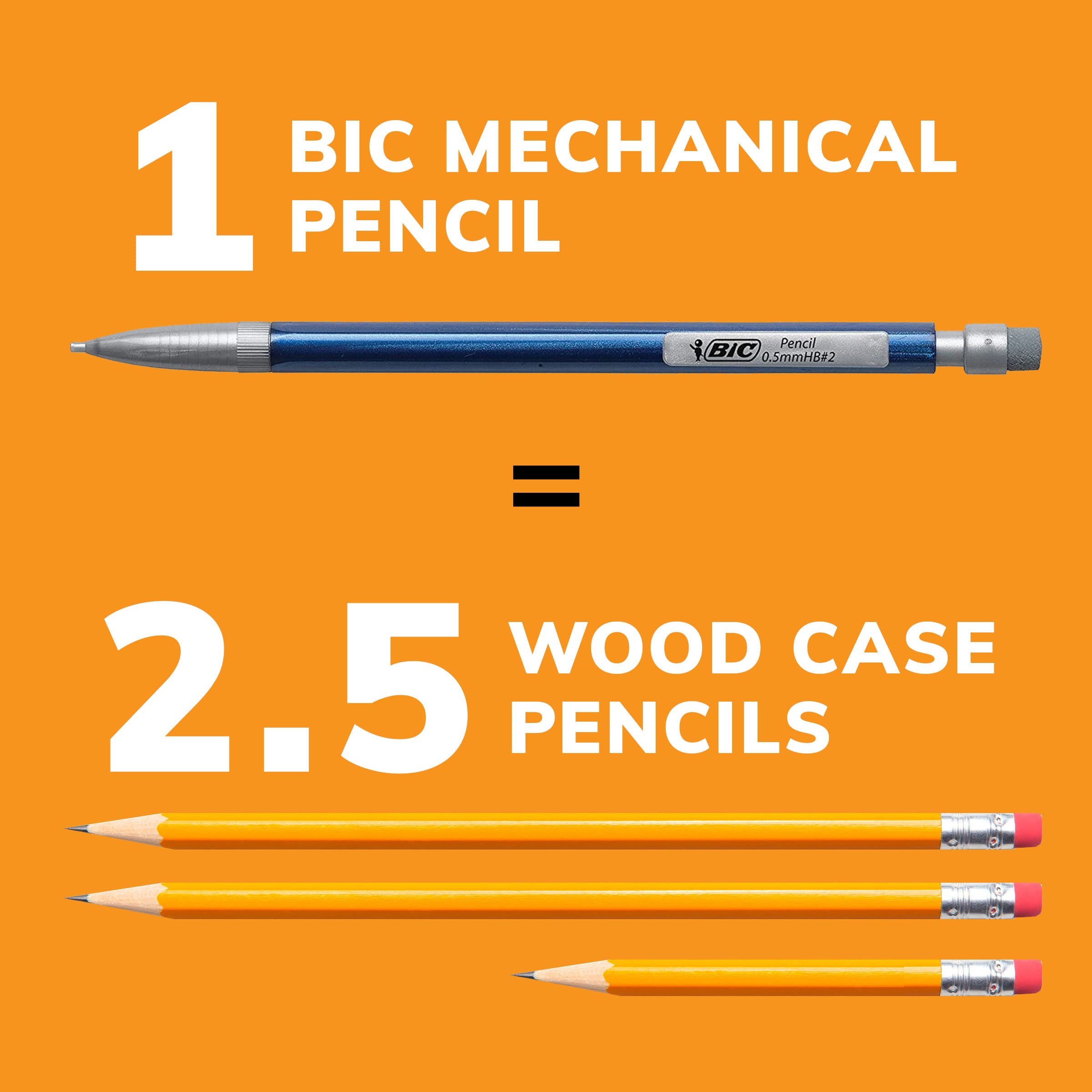 BIC Variety Pack, Assorted Sizes, 0.5mm, 0.7mm, 0.9mm, 60-Count, Refillable Design for Long-Lasting Use