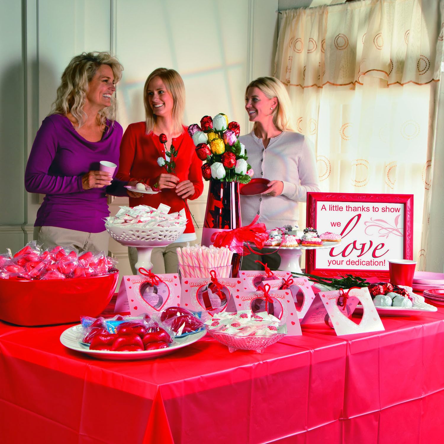 Fun Express Valentine's Day Red and Pink Fortune Cookies, 50 Pack, Individually Wrapped, Great for Valentine's Day Parties and Favors