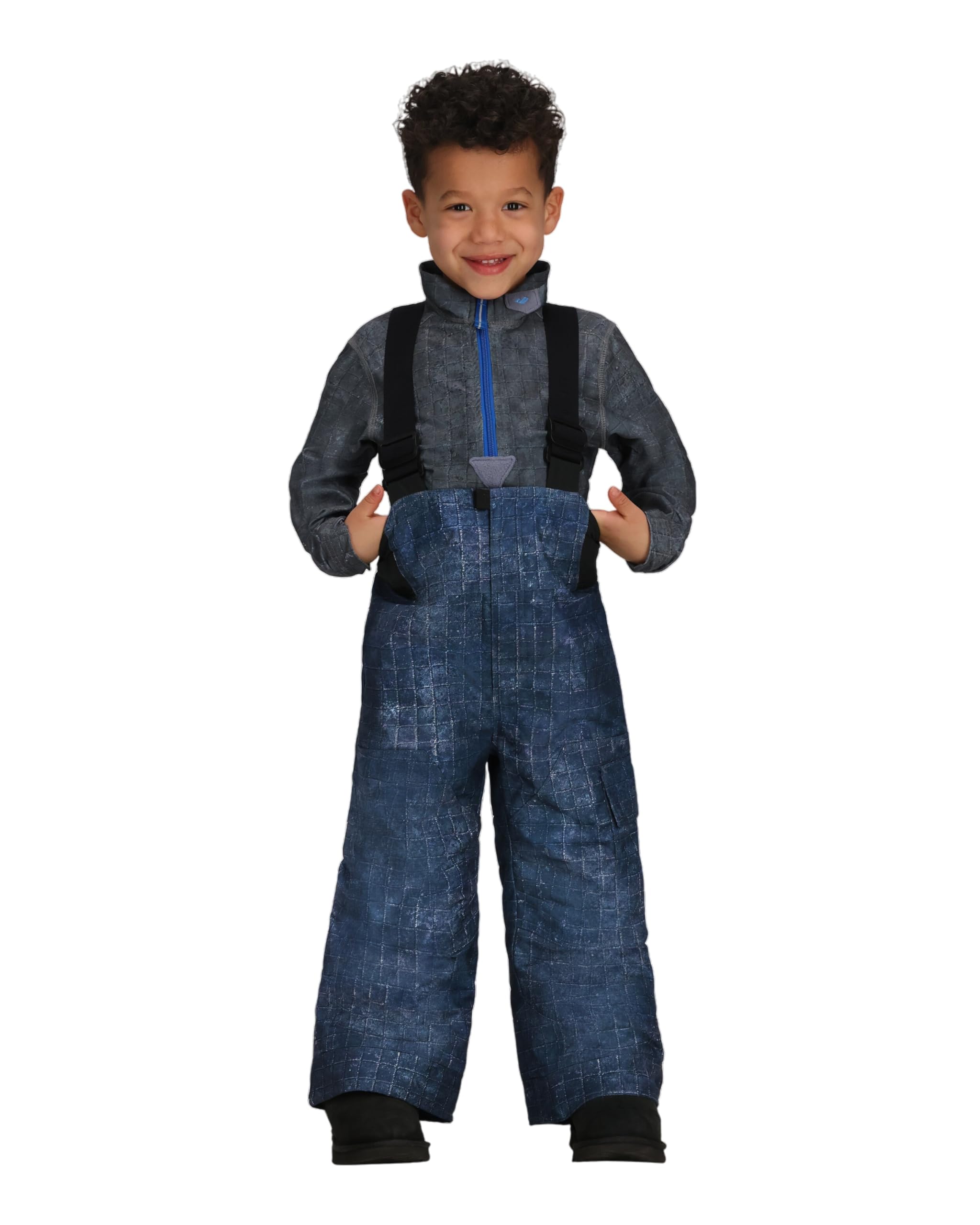 Obermeyer Volt Print Bib Pants - Kids Boys - Blue Grey Rippin - Size 6