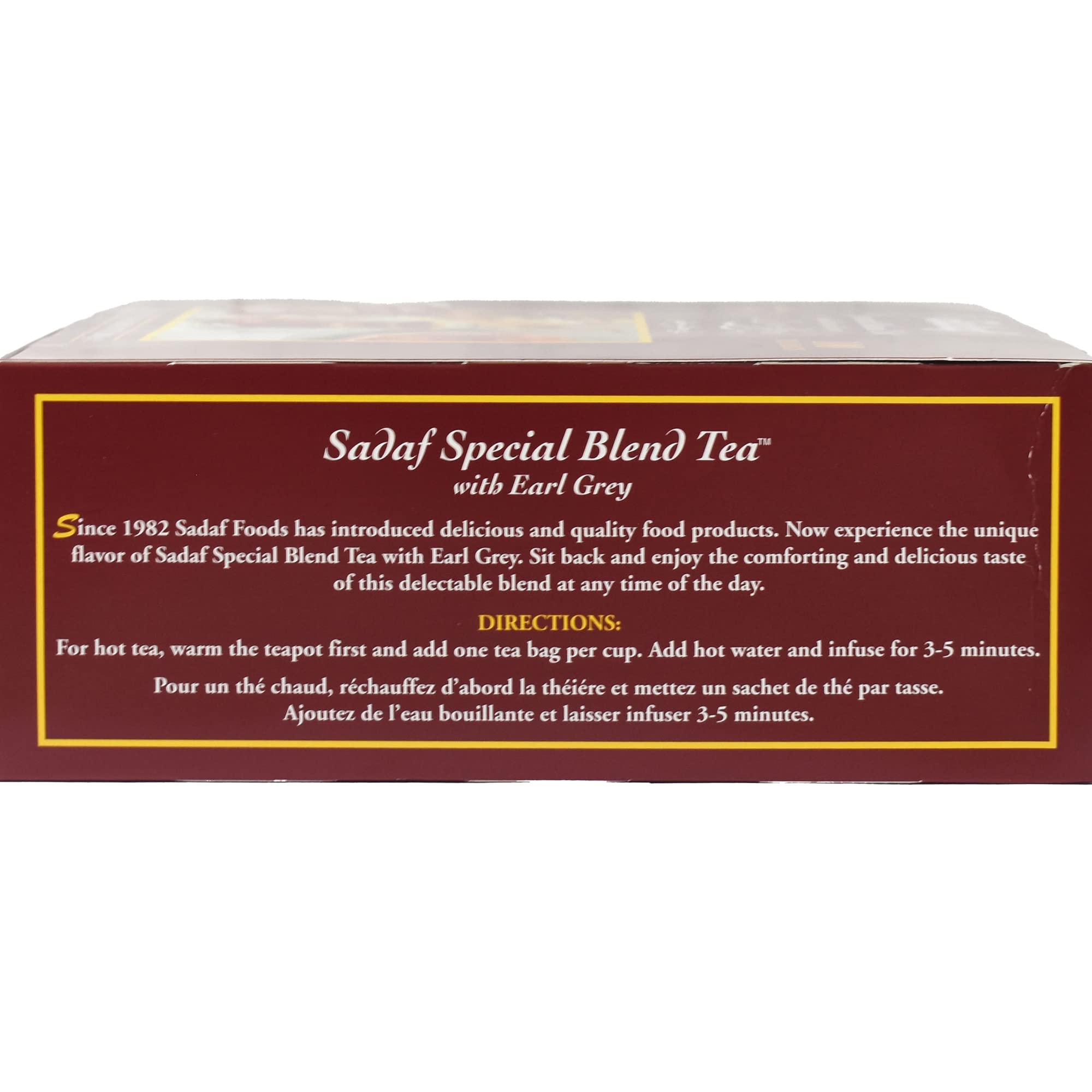 Sadaf Earl Grey Tea Bags | Special Blend Earl Grey Ceylon Black Tea | Product harvested in Sri Lanka | 100 bags (pack of 1)