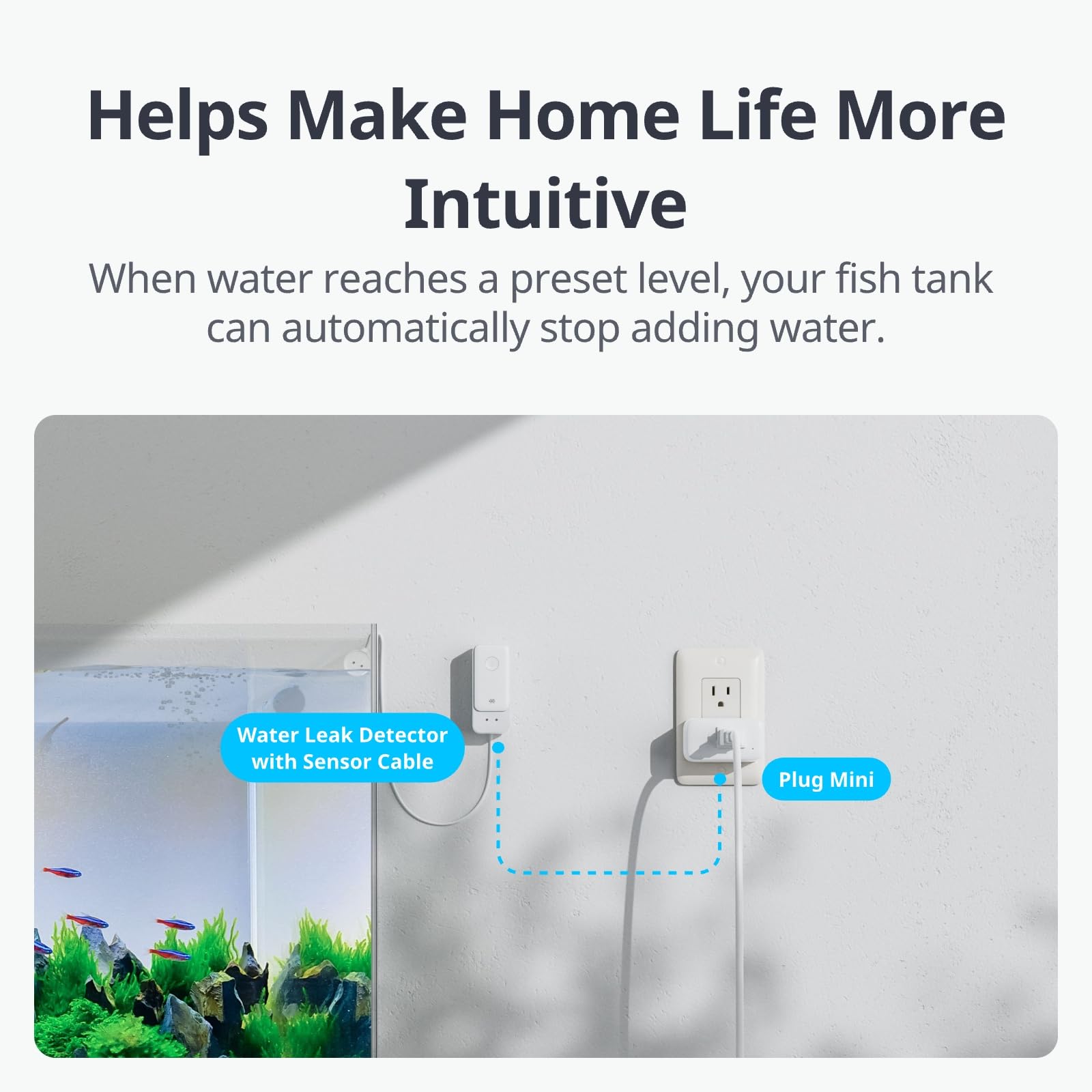 SwitchBot WiFi Water Sensor, Smart Water Leak Detector, 100dB Adjustable Alerts & App Alerts, IP67 Waterproof, Wireless Detector for Home with 1m (3.28ft) Sensing Cable, No Hub Required (Support 2.4G)