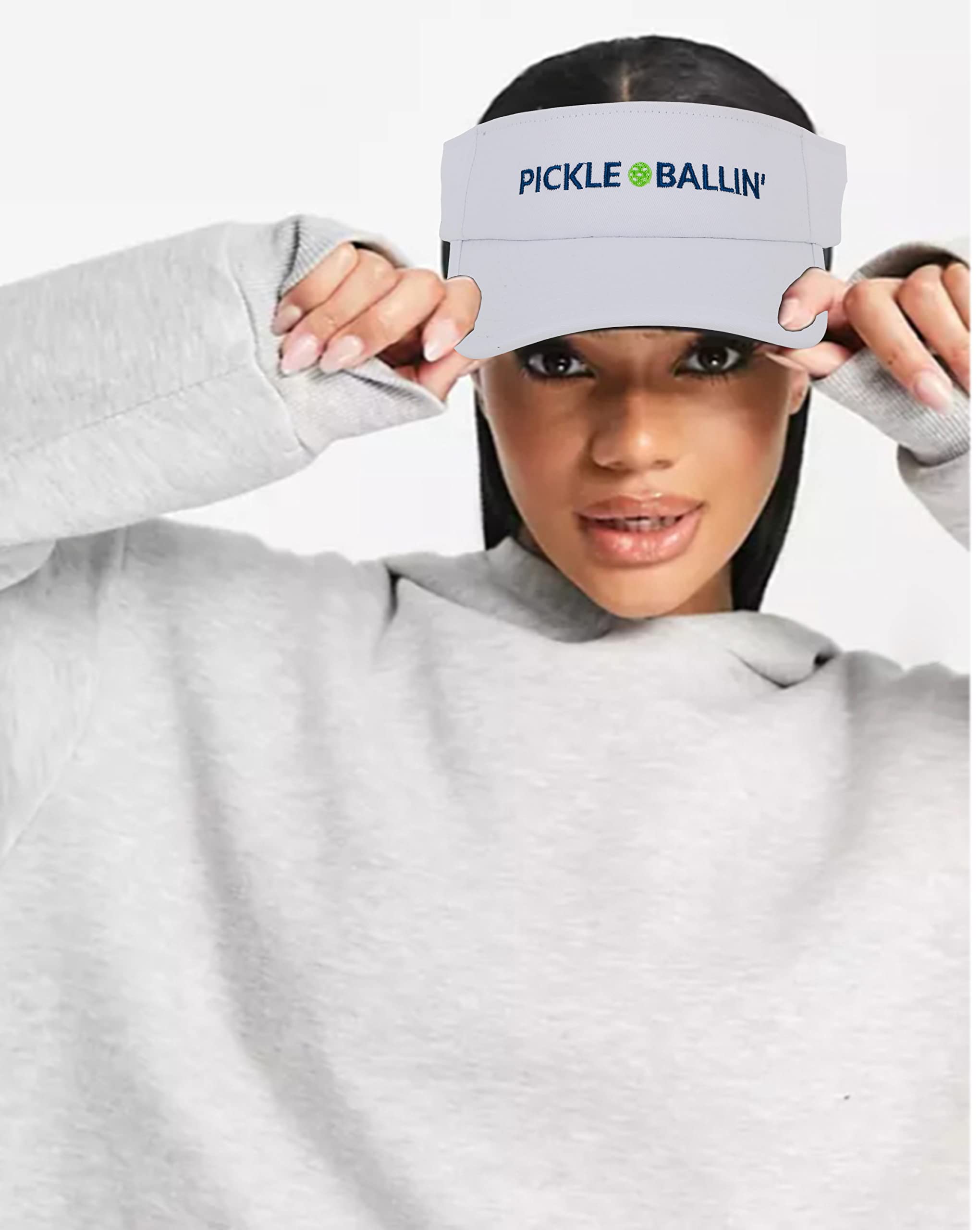 Pickleball Visor | Pickle Ball Hat for Women and Men | Pickleball Gift White