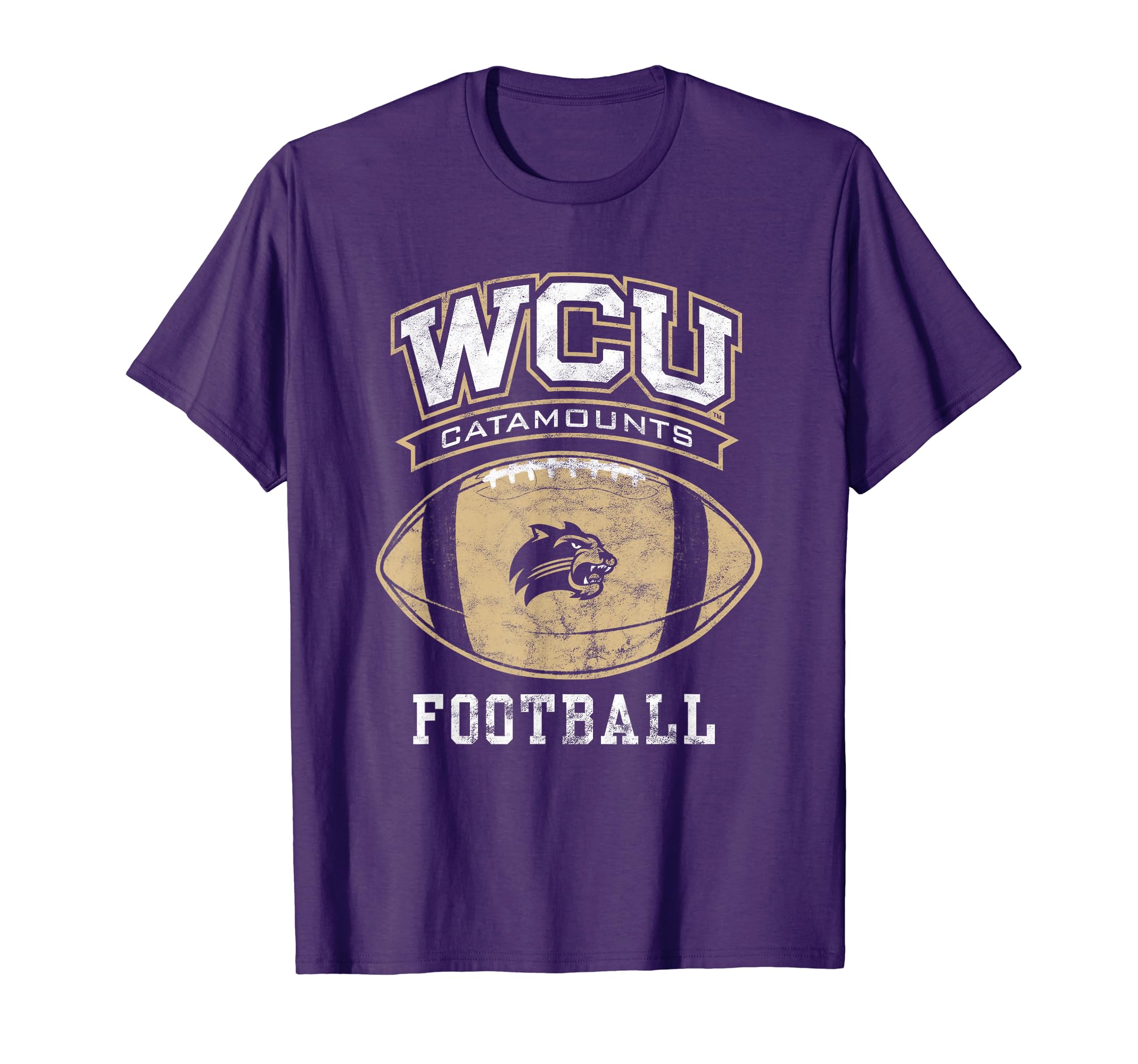 Western Carolina University Catamounts Football Ball T-Shirt