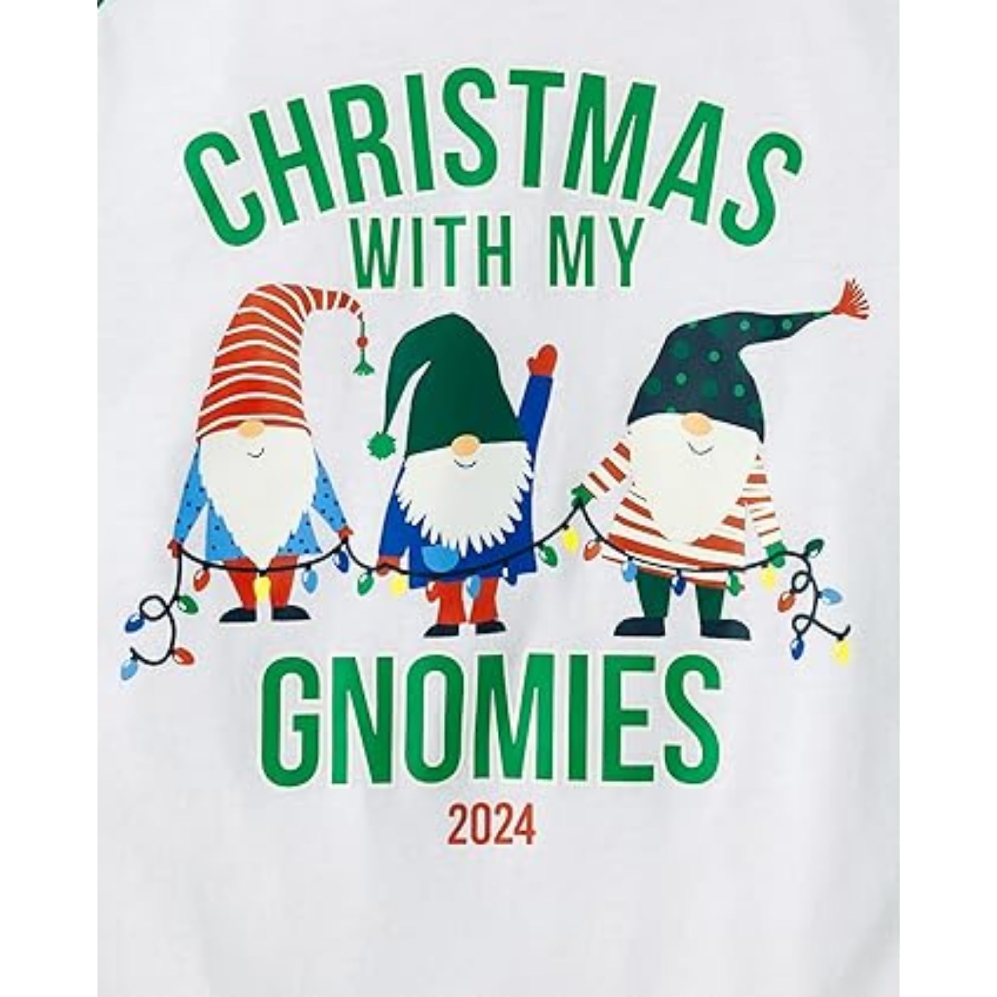 The Children's Place Baby Family Matching, Holiday Pajama Sets, Fleece, Green Christmas with My Gnomies, Medium (Adult)