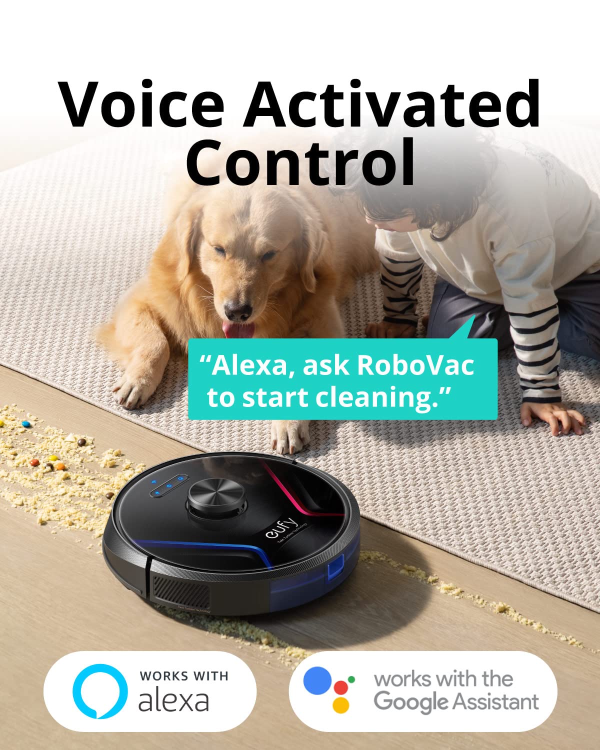 eufy Anker RoboVac X8 - Robot Vacuum Pet Hair, iPath Laser Navigation, Twin-Turbine 2000Pa x2 Suction, AI. Map 2.0 Technology, Wi-Fi, Floor Cleaner, Ideal for Pet Owners