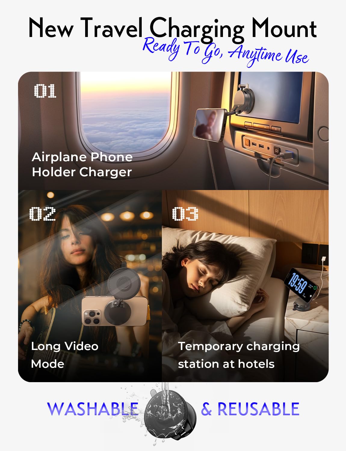 LISEN 15W Magsafe Car Mount Charger，[Lever Lock] Suction Cup Phone Mount,360° Vacuum Magnetic Car Phone Holder Charger Wireless for iPhone 17 Pro Max Air 16-12,Pixel 10,Samsung with MagSafe Case