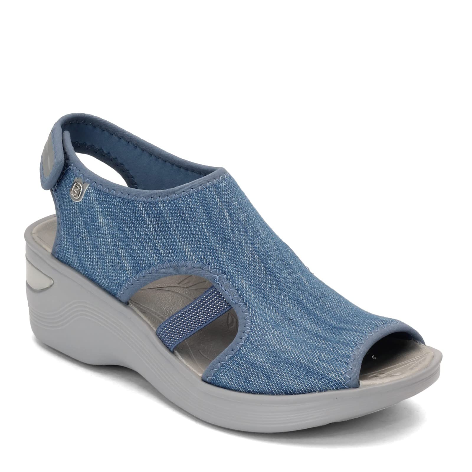 BZees womens Dream Denim Ankle Straps 7.5 W