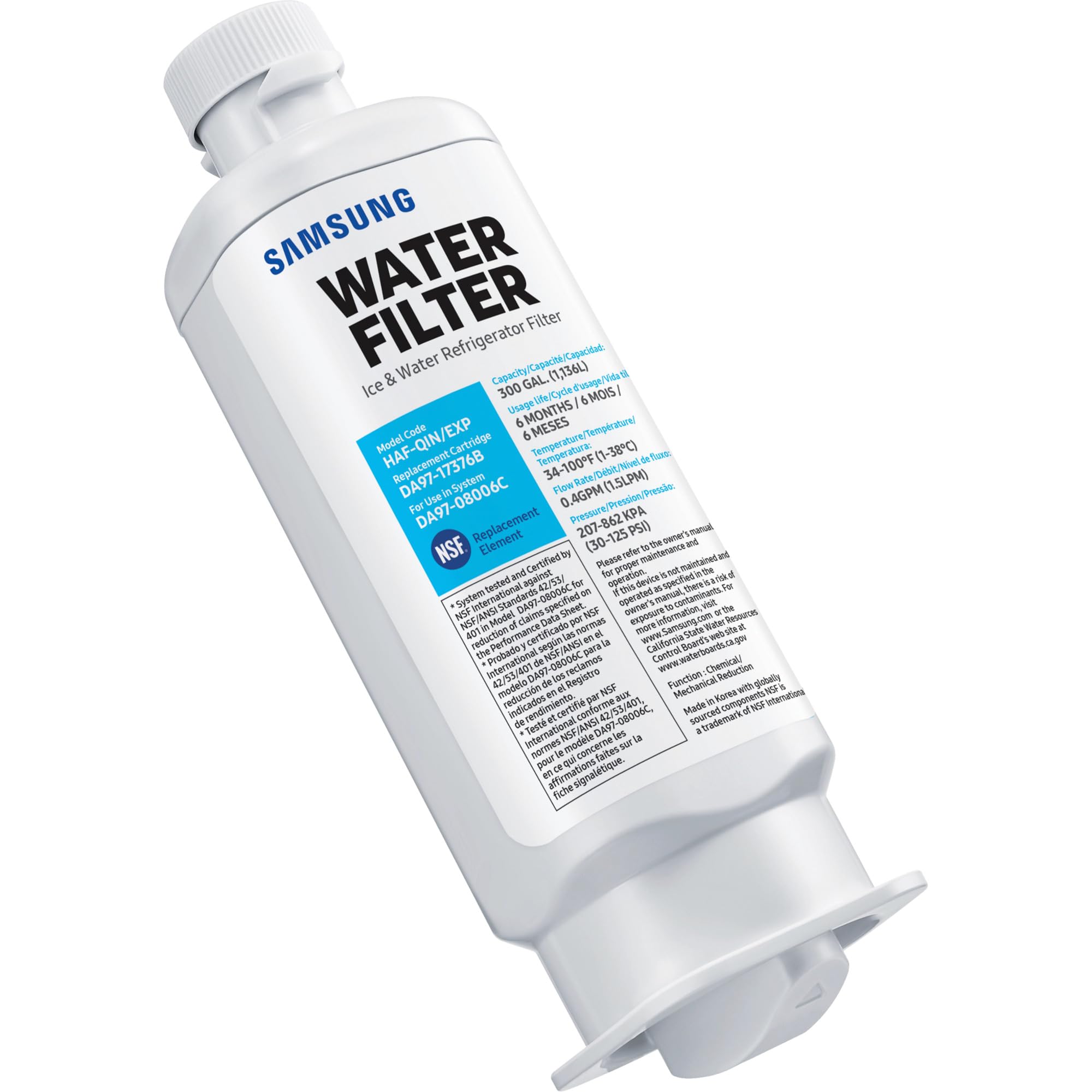 Samsung DA97-17376B Fridge Water Filter, Model HAF-QIN/EXP