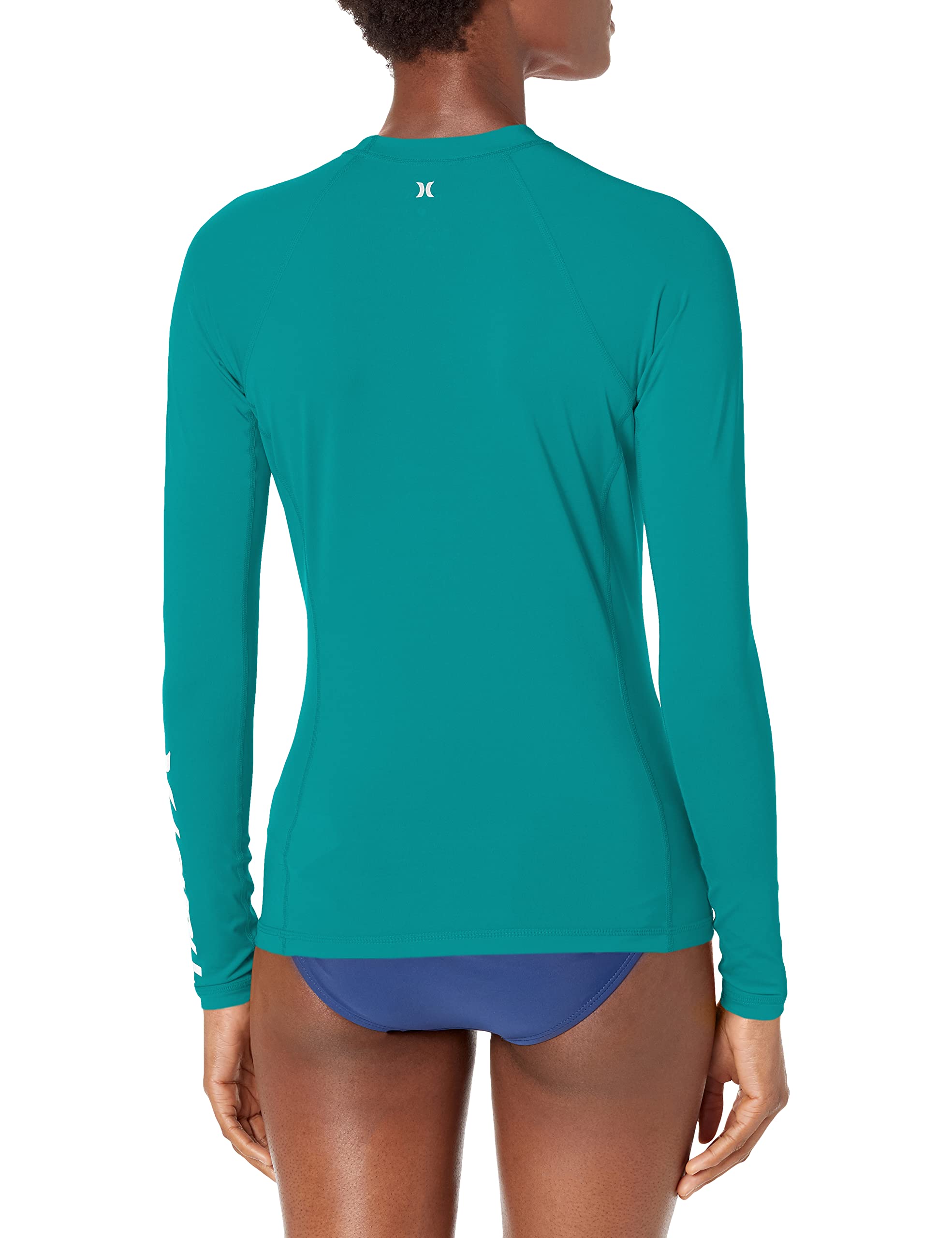 Hurley Women's Standard One and Only Long-Sleeve Rashguard, Emerald, X-Large