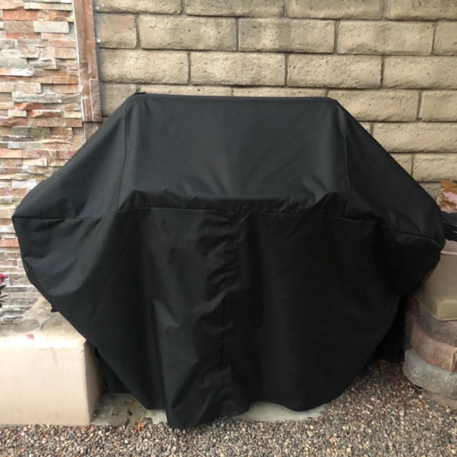 Grill Cover 61500 for Napoleon Prestige PRO 500 and Prestige 500 Grill, 600D Heavy Duty PU Material Wateproof Grill Cover, Velcro Closure, Adjustable Buckled Straps
