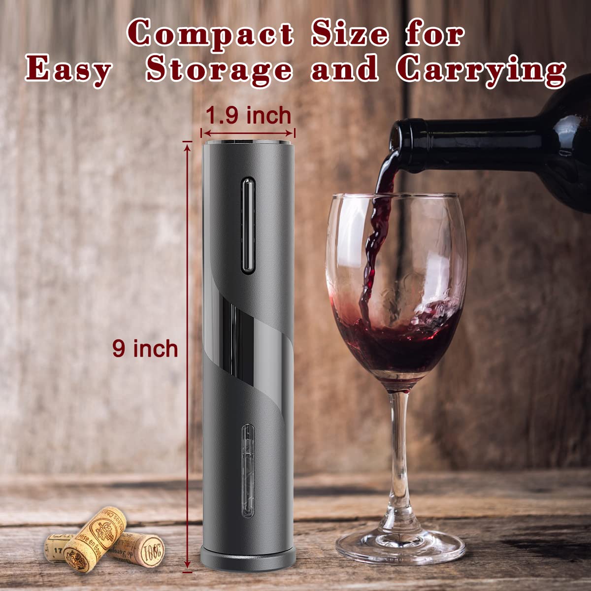 Rechargeable Electric Wine Bottle Openers Electric Wine Opener, Wine Gift Automatic Wine Opener with Foil Cutter (Charging model)