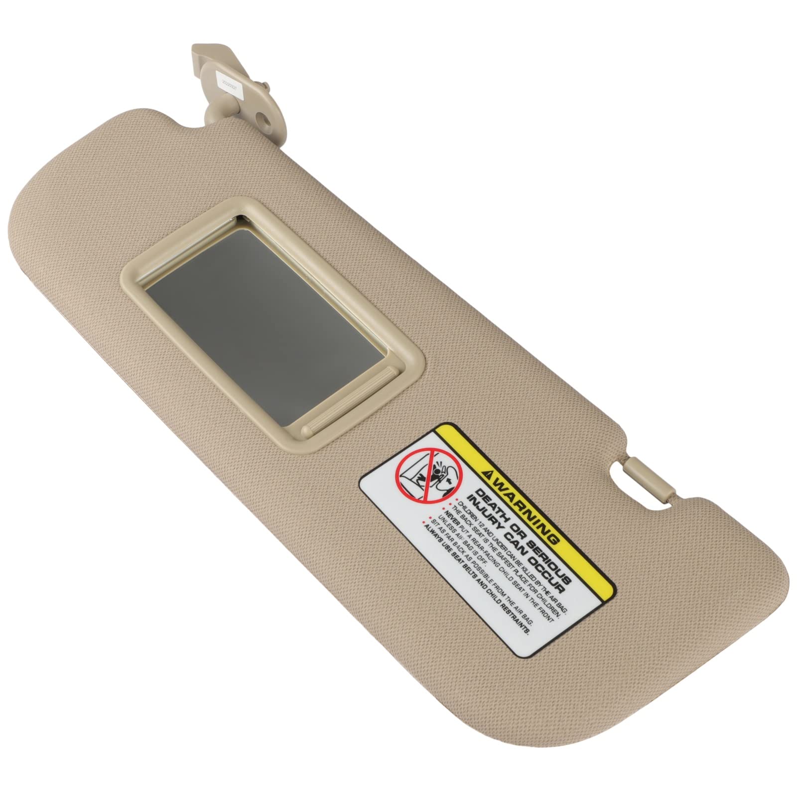 SCITOO Left Driver Side Beige Car Sun Visor Assembly Replacement fit for 2011-2014 for Hyundai Elantra without Sunroof