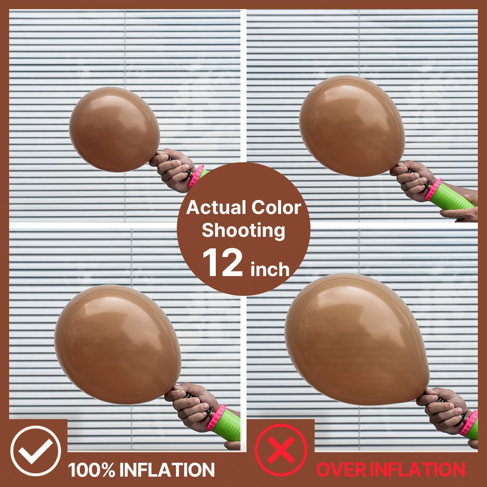 PartyWoo Brown Balloons 100 pcs Different Sizes of 18 12 10 5 Inch Boho Neutral Coffee Dark Brown Balloon Arch Kit Garland for Wedding Baby Shower Gender Reveal Birthday Party Decorations Brown-F09