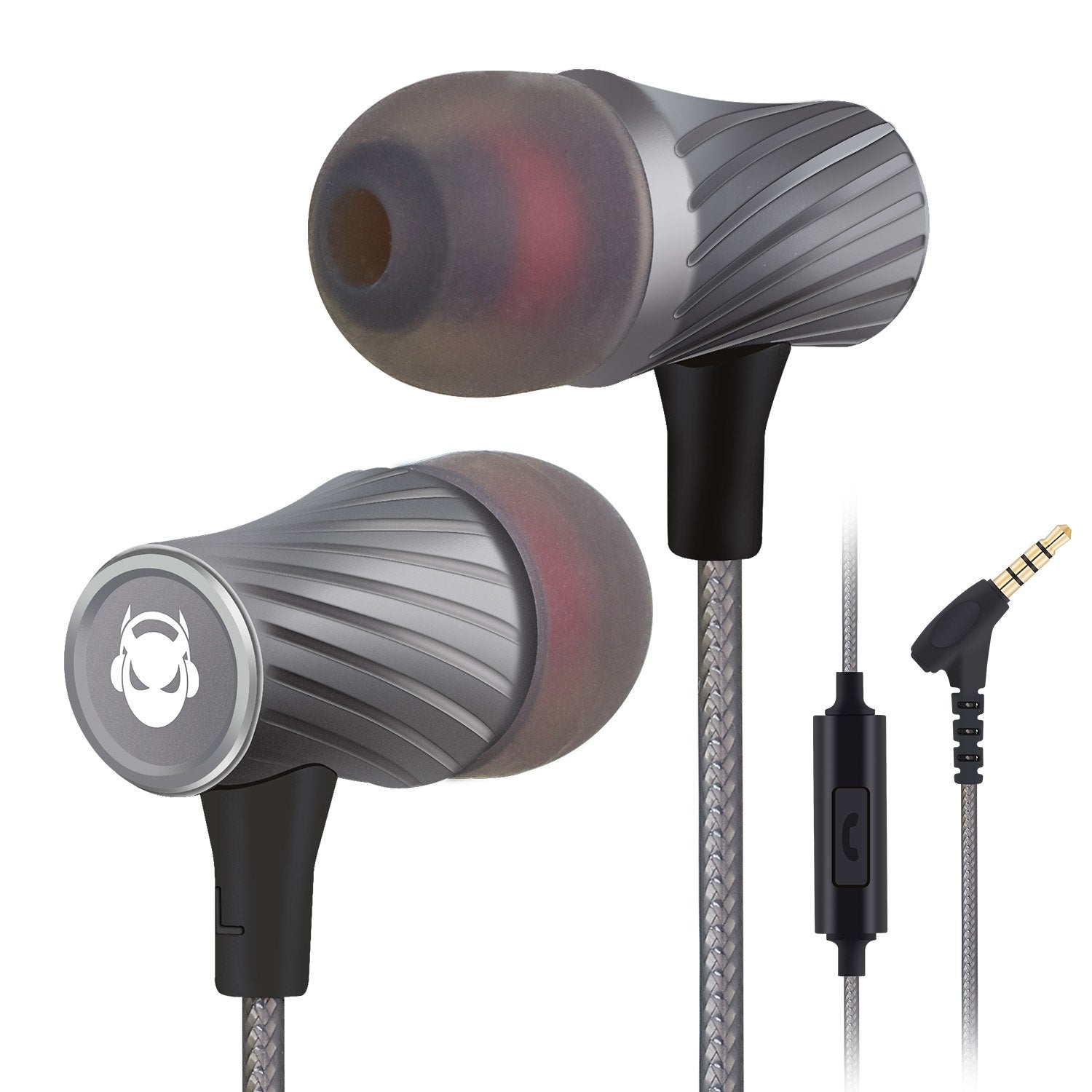 Super Bass 90%-Noise Isolating Earbuds with Microphone and Case-Amazing Sound Effects and Game Experience for Women, Men, Kids-Headphone Jack Compatible with Apple, Samsung, Sony, Xbox