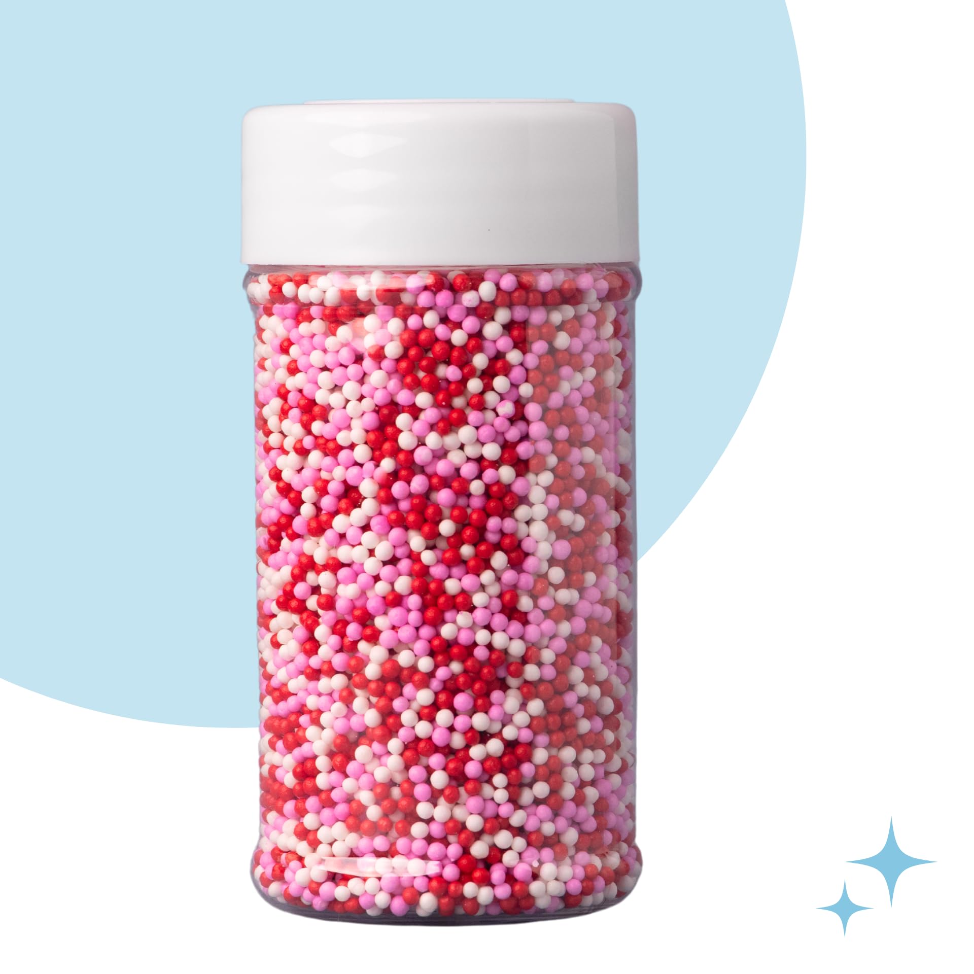 Sweets Indeed Heart Sprinkles, 4 Pack, Valentines Day, Edible Sprinkle Mix, Perfect for Cake Decorations, Baking, Ice Cream, Cookies, Cupcake Topper (Sweetheart)