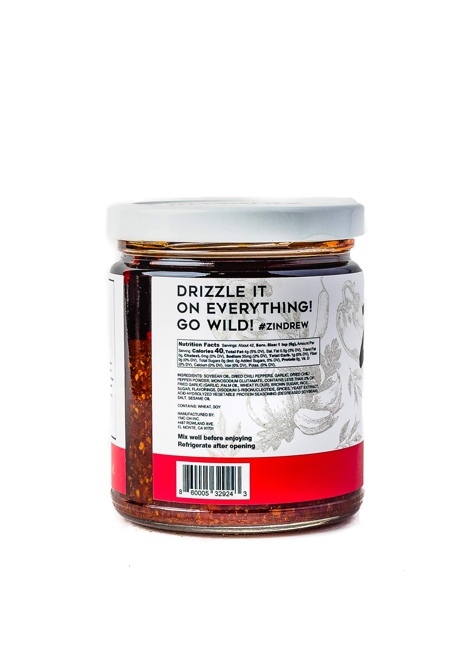 ZINDREW CHILI Crunchy Garlic Chili Oil X BATCH. Premium Spicy, Savory, Umami Gourmet All-Purpose Hot Chili Crisp Sauce (OG BATCH- very mild heat and X BATCH- very spicy) 8.12oz