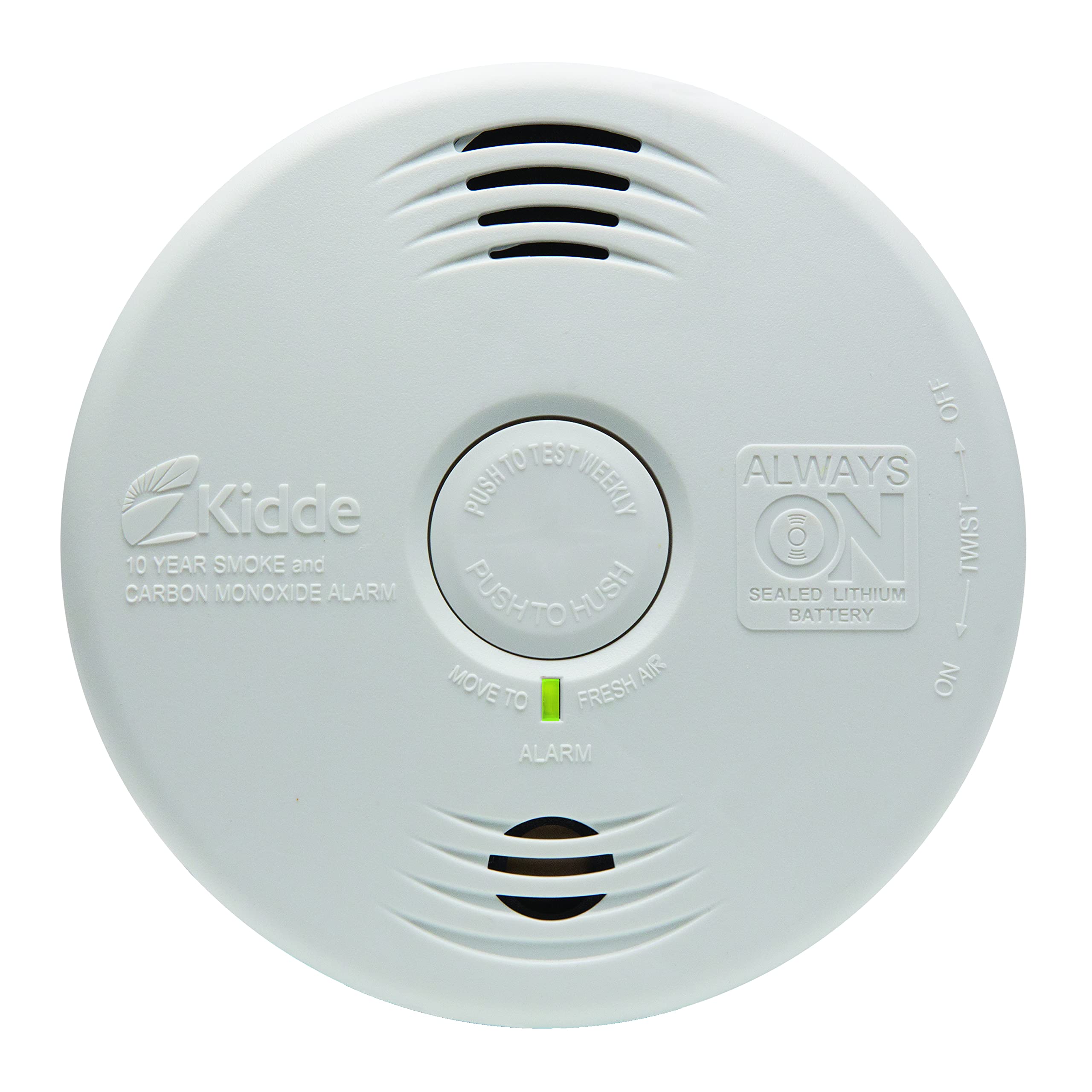 Kidde Smoke & Carbon Monoxide Detector, 10-Year Battery, Voice Alerts , 1 Count ( Pack of 1)