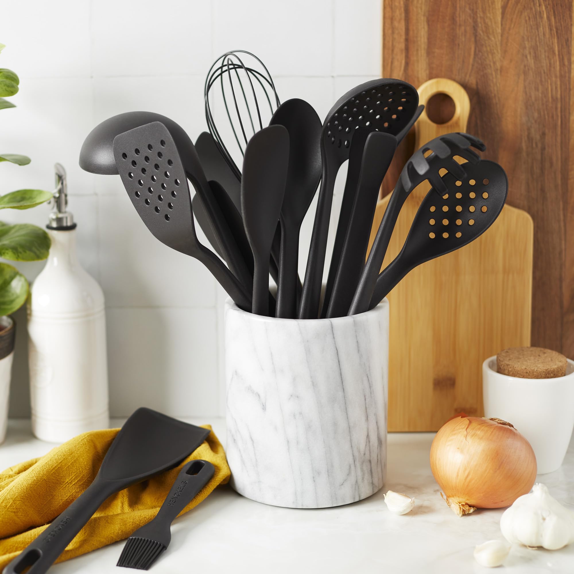 HENCKELS Silicone Onyx Cooking Utensils, 1, Black