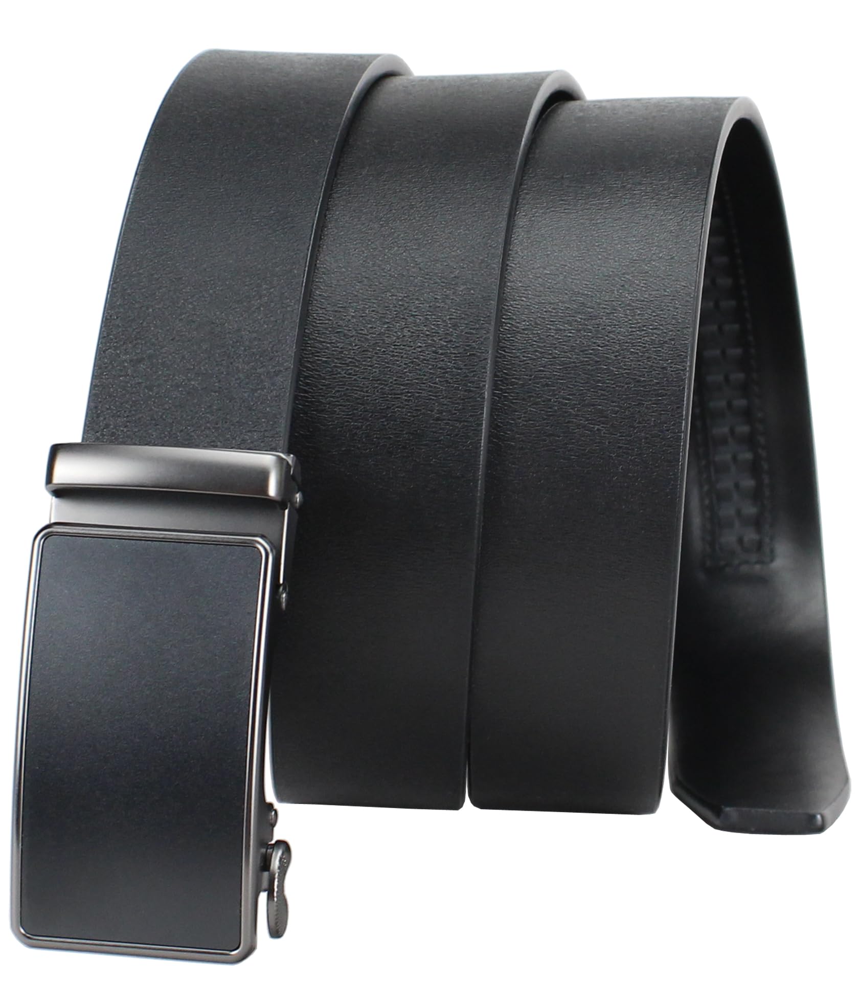 Bullko Ratchet Belt for Men - Mens Belt Leather 1 3/8" for Casual Jeans - Micro Adjustable Belt Fit Everywhere, 36