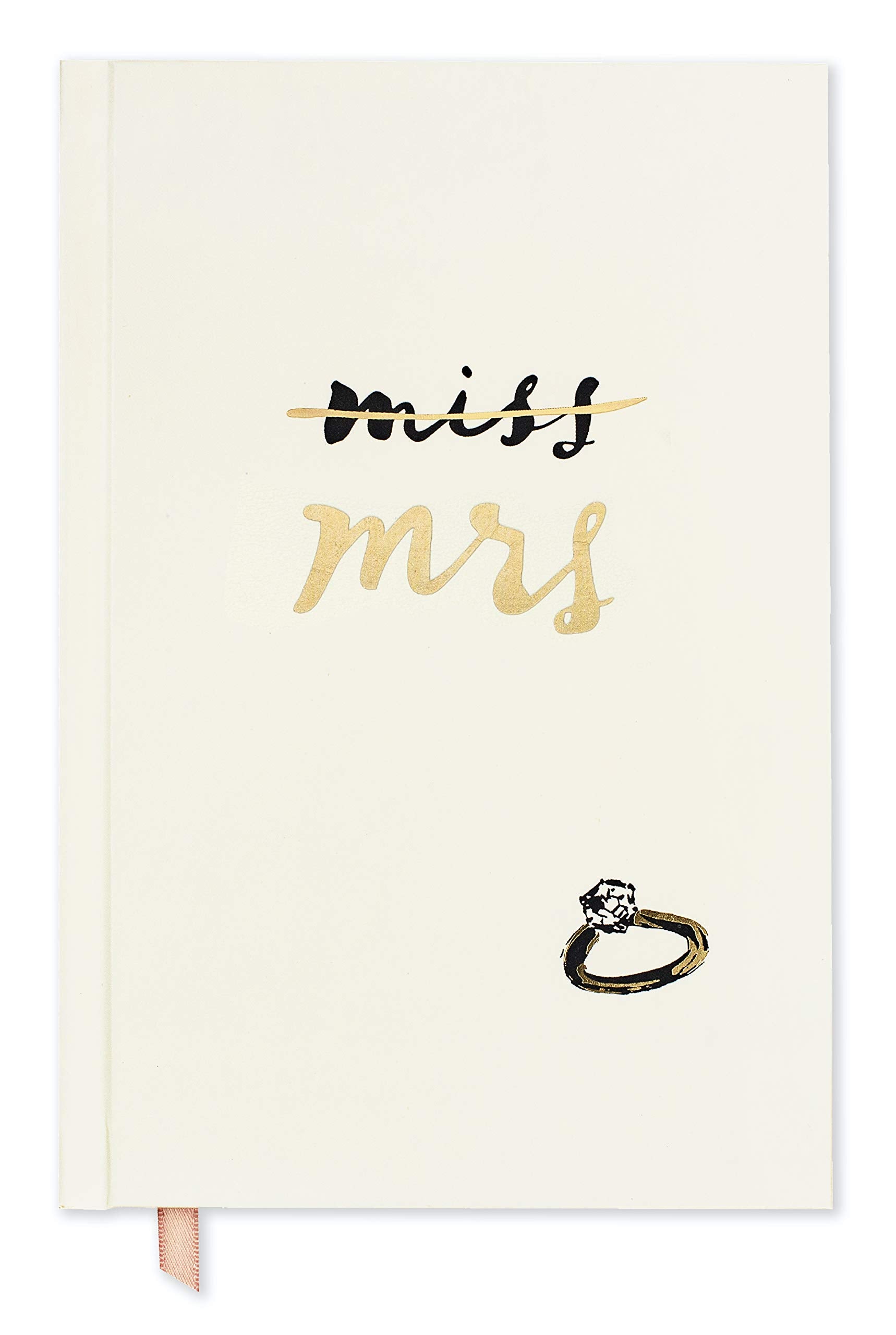 Kate Spade New York, Women's Bridal Journal, 8.25" x 5.25" Bound Notebook With 200 Lined Pages, Miss to Mrs.