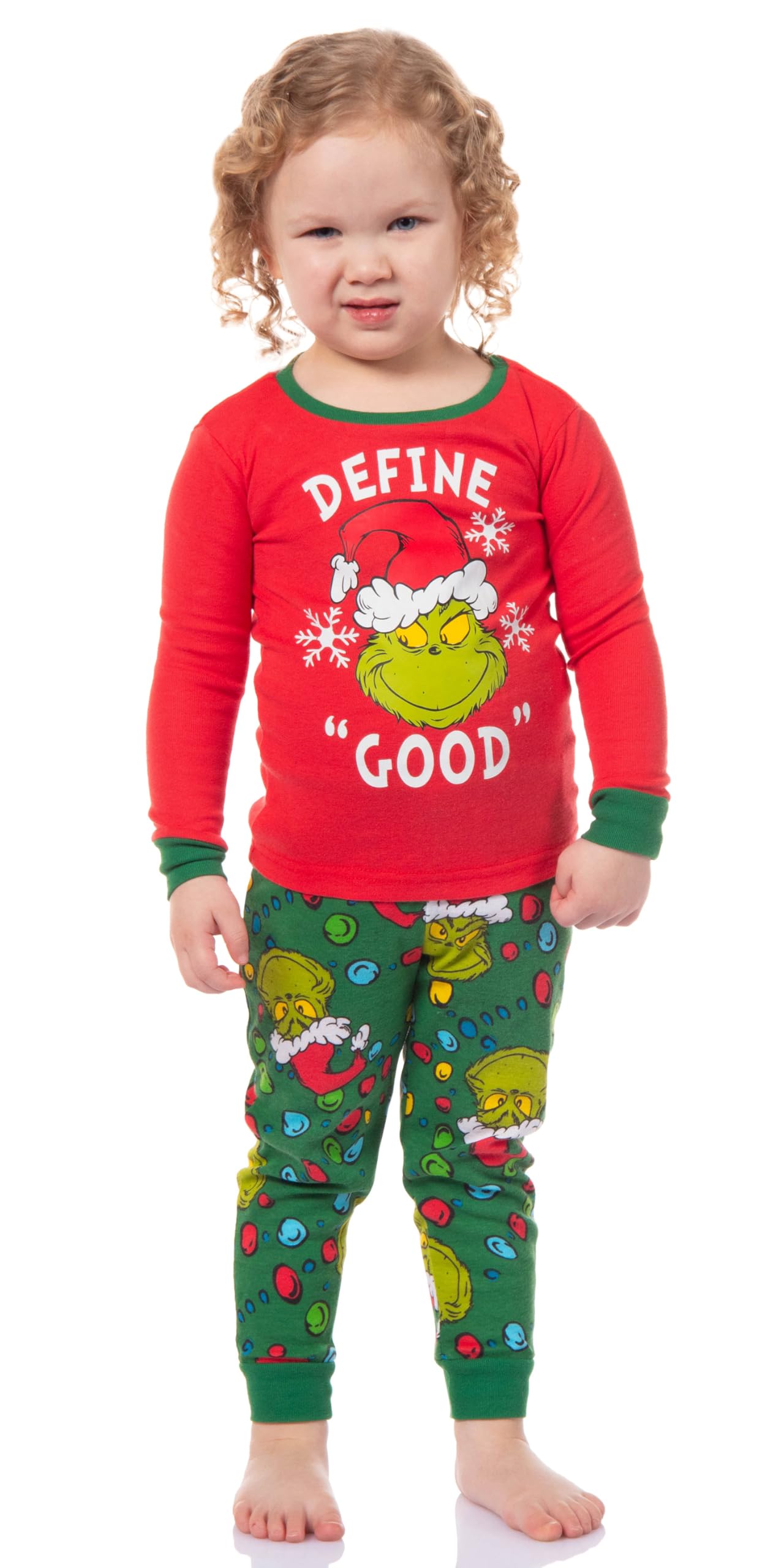 Dr. Seuss How GRINCH Stole Christmas Lights Sleep Pajama Set (Toddler, 4T)