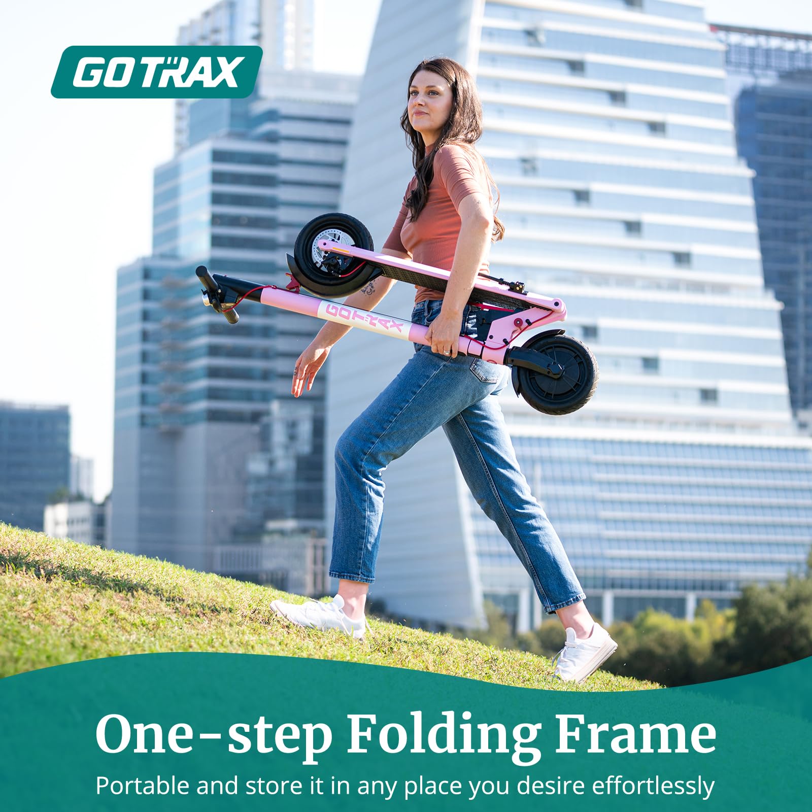 Gotrax GXL V2 Electric Scooter for Adult, 8.5" Solid Tire Max 12 Mile 15.5Mph Speed Powered By 250W Motor, Foldable Commuting E Scooter for Adult Pink