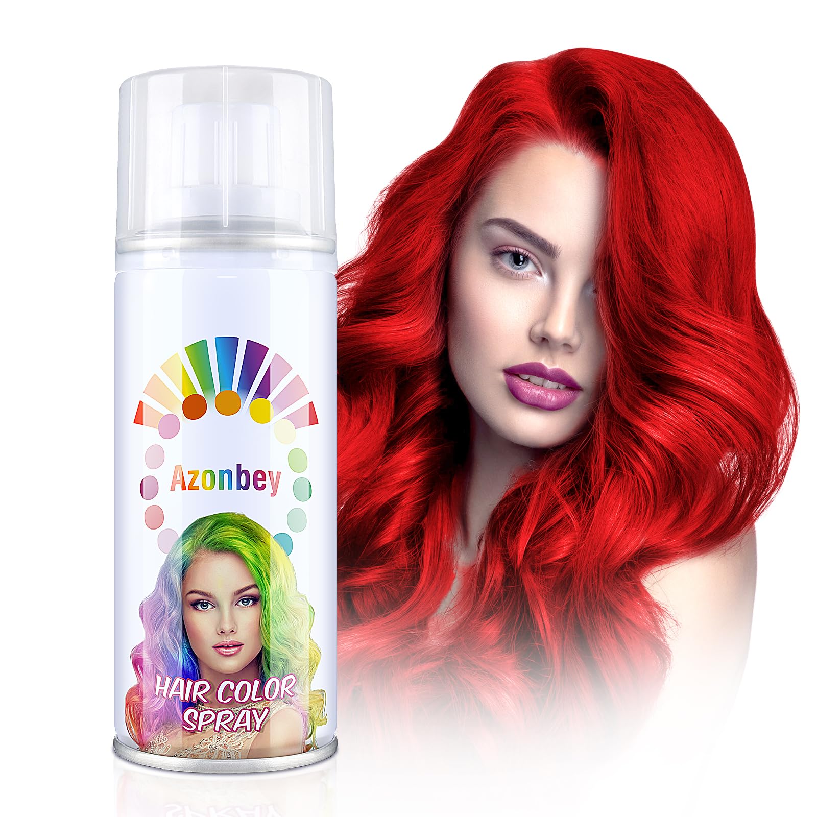 Temporary Hair Color Spray,Temporary Hair Color Wax,Azonbey Kids Hair Wax Dye Pomades Disposable Natural Hair Strong Style Gel Cream Hair Dye-On 1-Day Washable Hair Spray (Red#)