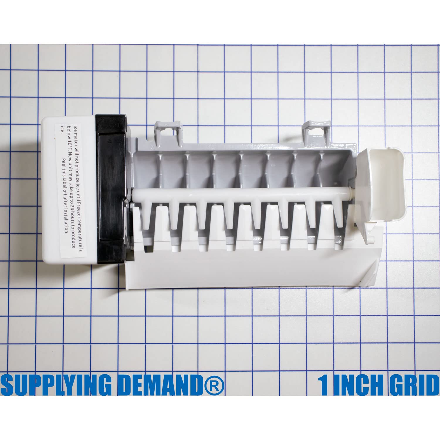 Supplying Demand 2198597 W10190960 Refrigerator Freezer 8 Cube Ice Maker Assembly Replacement Works with W10757851 Control Board Model Specific Not Universal