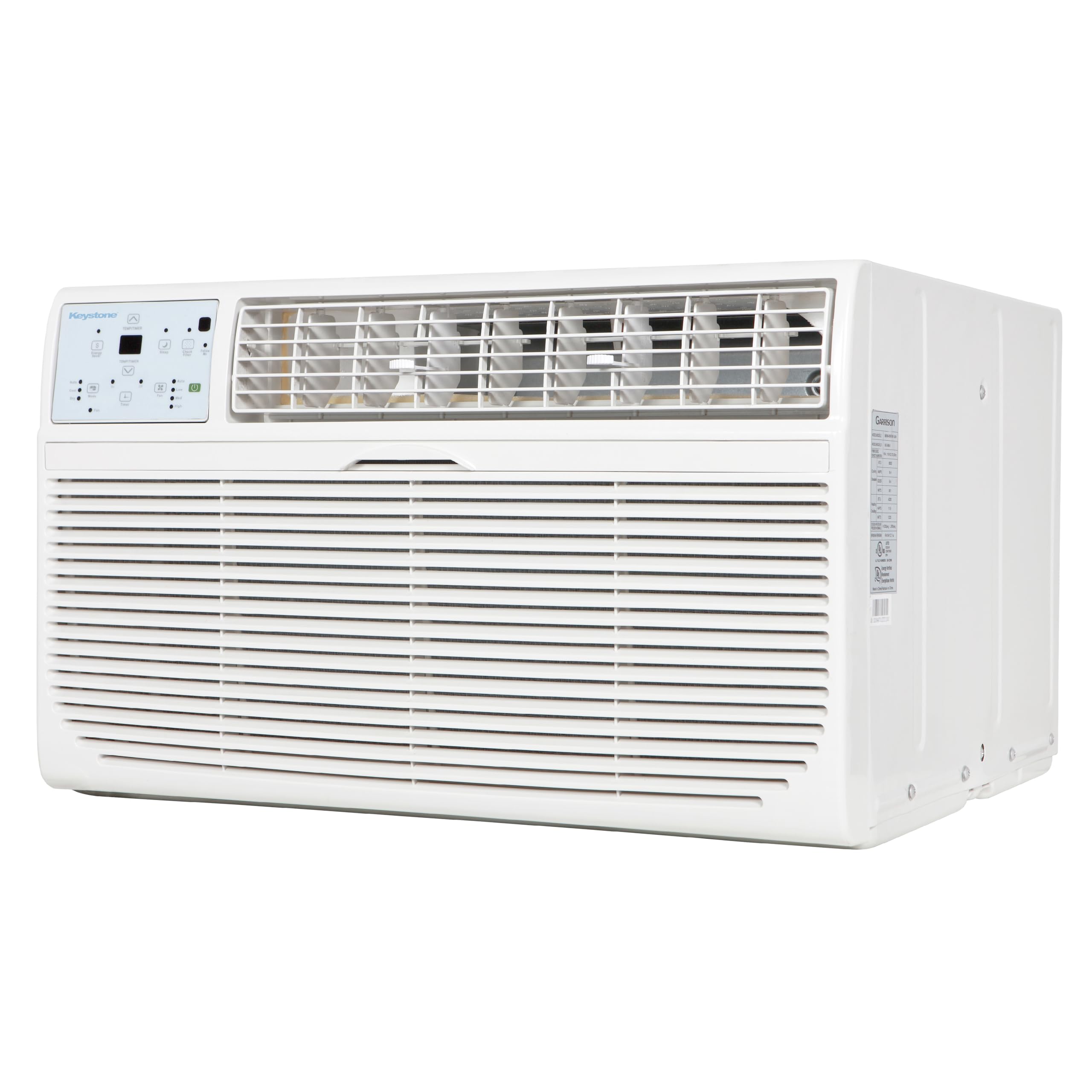 Keystone 12,000 BTU Wall Air Conditioner with Dehumidifier and Supplemental Heat, 230V, Quiet Wall AC for Small and Medium Sized Rooms up to 550 Sq.Ft. with Remote Control, White