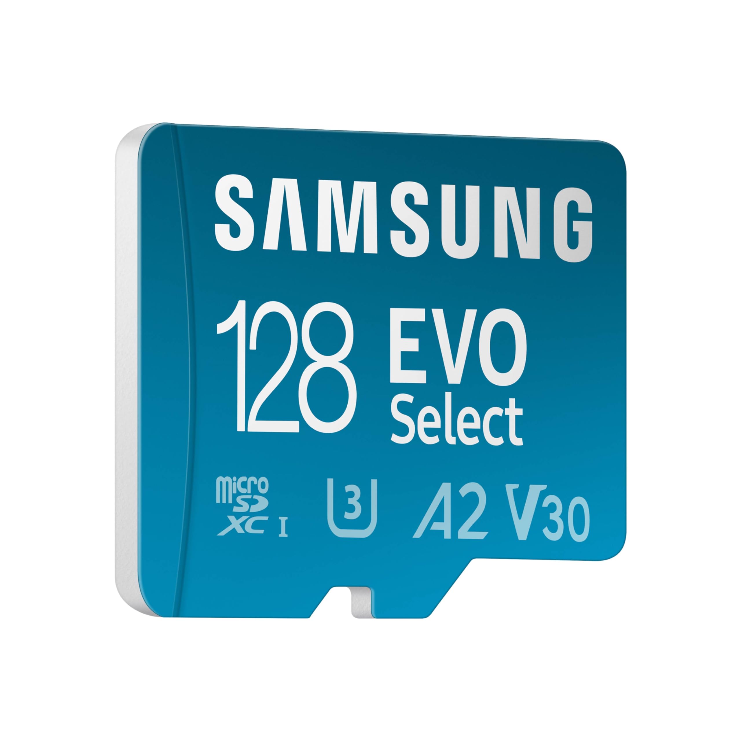 Samsung EVO Select microSD Memory Card + Adapter, 128GB microSDXC, Up-to 160 MB/s, 4K UHD, UHS-I, C10, U3, V30, A2, for Mobile Phone, Smartphones, Nintendo-Switch, and Tablets (MB-ME128SA/AM)