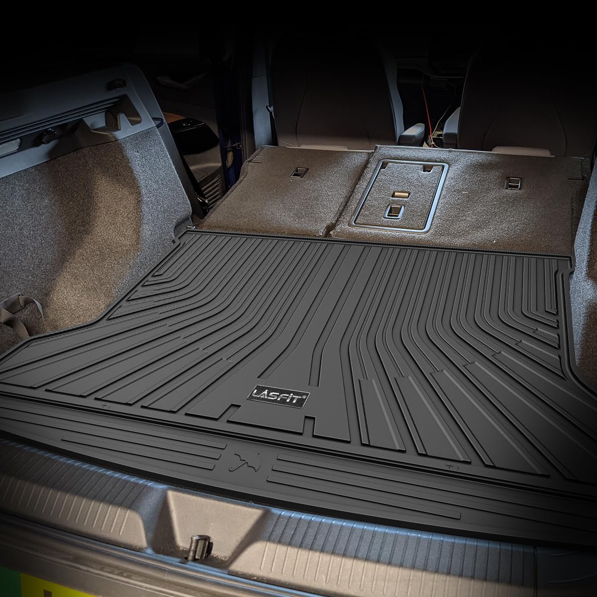 LASFIT Trunk Mat for BMW X5 2025 2024 2023 2022 2021 2020 2019, All Weather TPE Cargo Mats Custom Fit Cargo Liner Front & Rear Trunk liner, Black