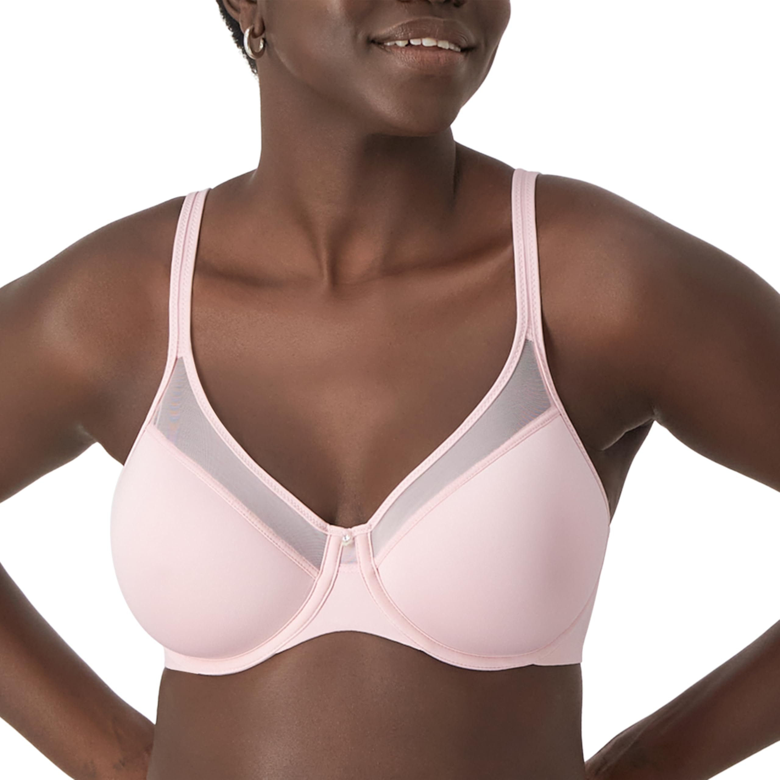 Bali Women's One Smooth U Ultra Light Convertible Bra DF3439, Hush Pink, 34C