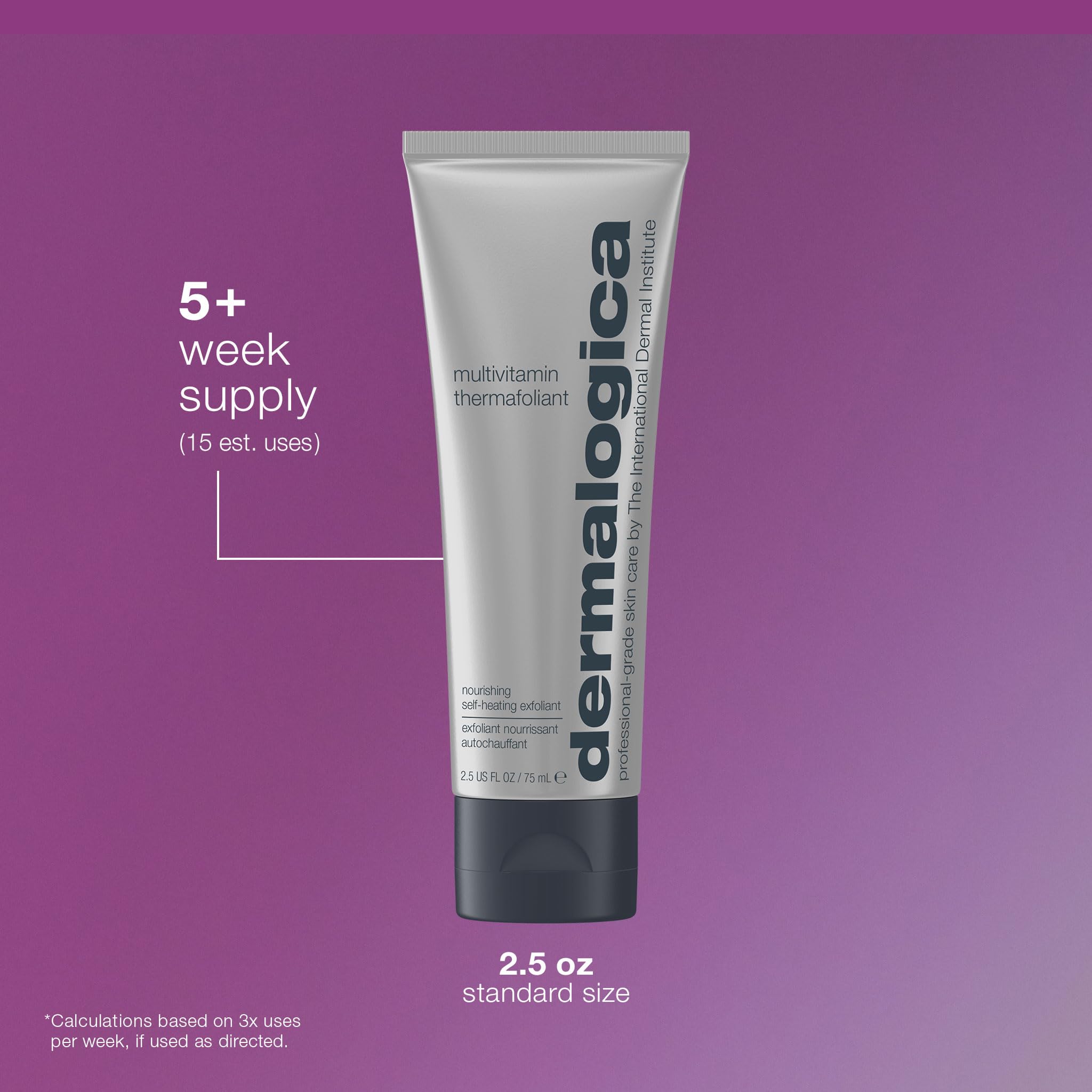 Dermalogica Multivitamin Thermafoliant, Face Exfoliator Scrub with Salicylic Acid and Retinol - Anti-Aging, Immediately Reveal Smoother and Fresher Skin, 2.5 Oz