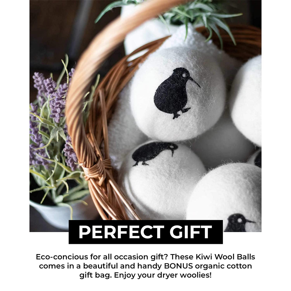 BeWondrous Wool Dryer Balls XL, 100% New Zealand Organic Wool - Reusable Natural Fabric Softener for Laundry, Dryer Sheets Alternative - Prevent Wrinkles and Anti Static (White, 6-Pack)