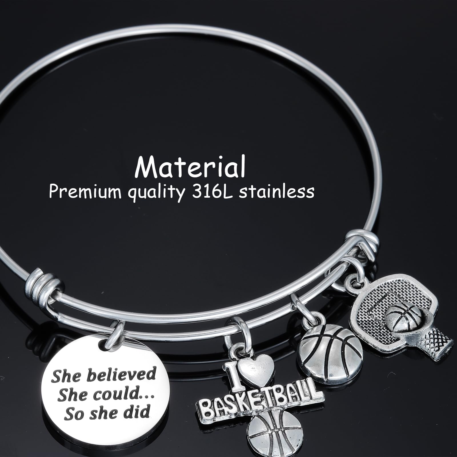 Basketball Bracelet Gifts for Women Basket Ball Lovers Basketball Team Bracelet