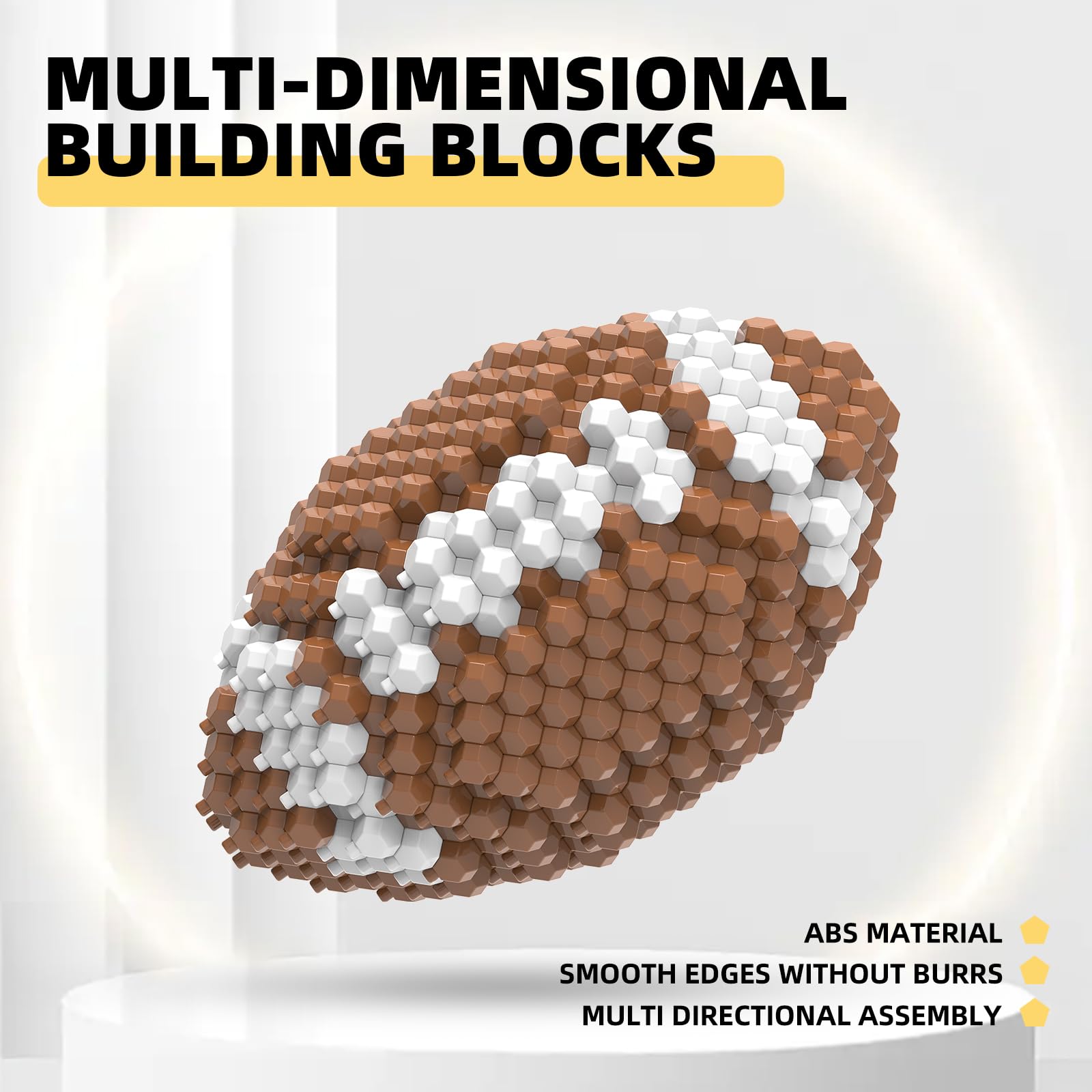 KADELE Football Block Set, Adults challenging STEM Block Decoration, Miniature 3D Educational Toys for 14 Years and Above, (223 Pieces)