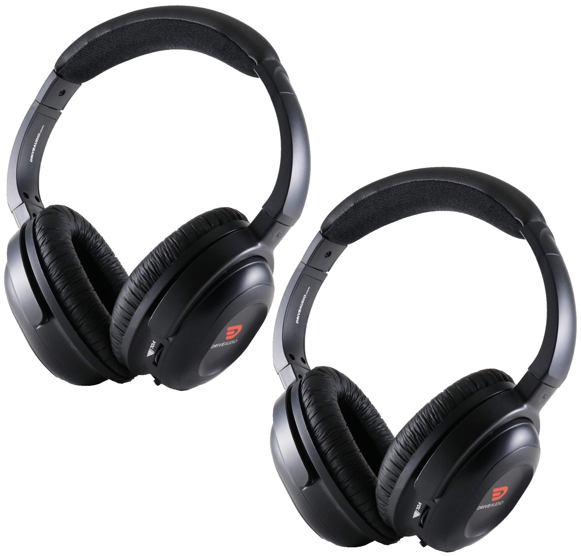 DRIVE AUDIO Compatible with uConnect VES Dodge Grand Caravan & Chrysler Town & Country & Jeep Headphones (2 Pack) OEM Car Headsets 2006 2007 2012 2014 2015 2016 2017 2018 2019 2020 2021 2022